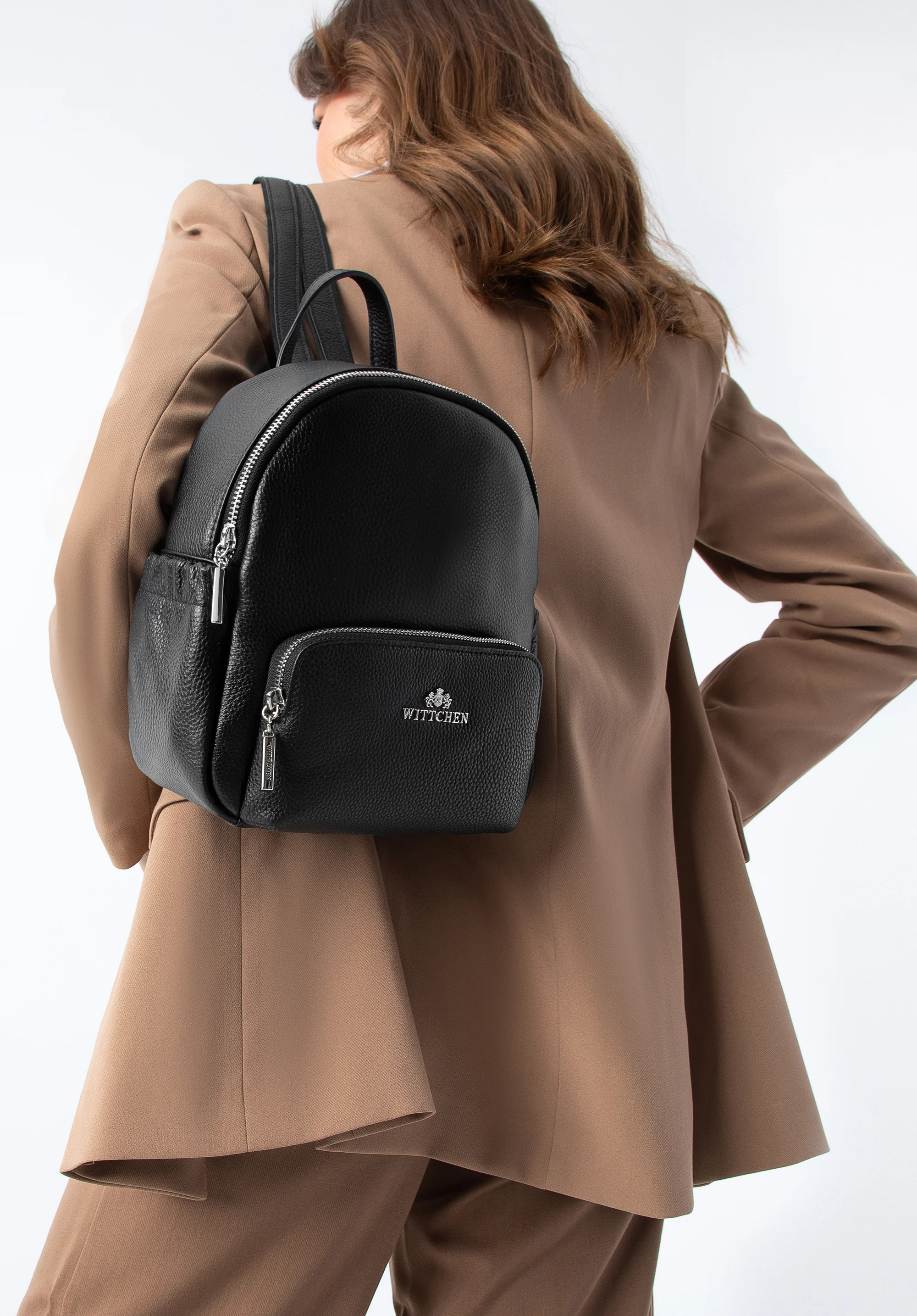 Damski plecak skórzany z kieszeniami