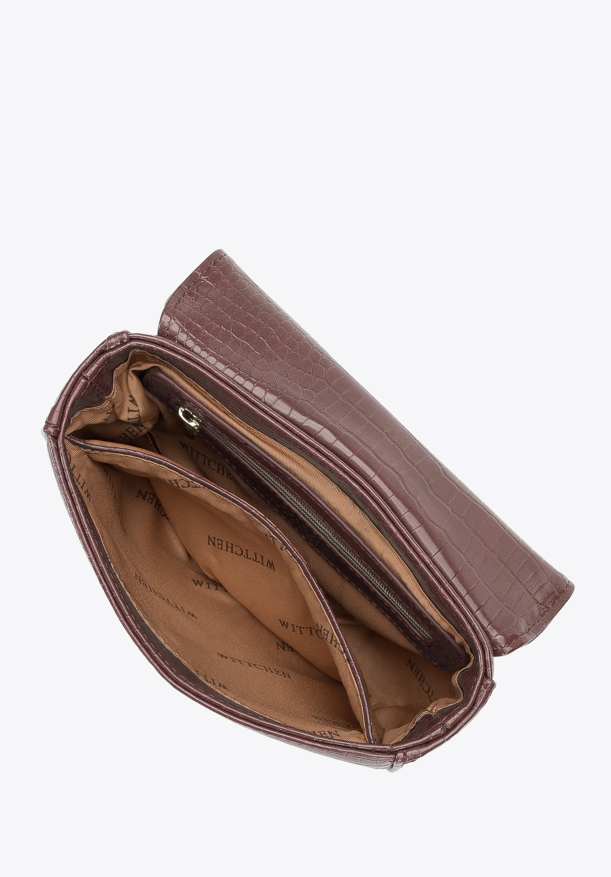 Damska torebka nerka z ekoskóry croco