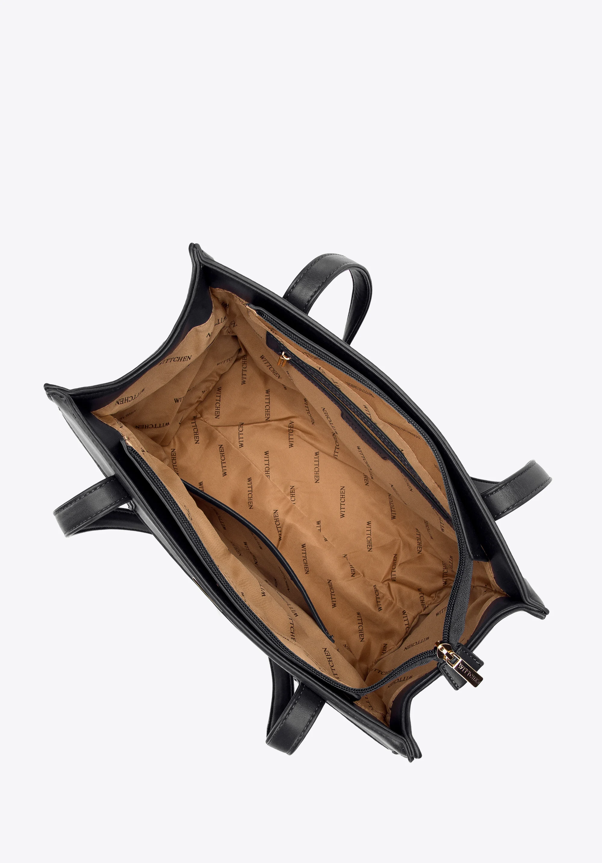 Torebka shopperka z pikowanym przodem