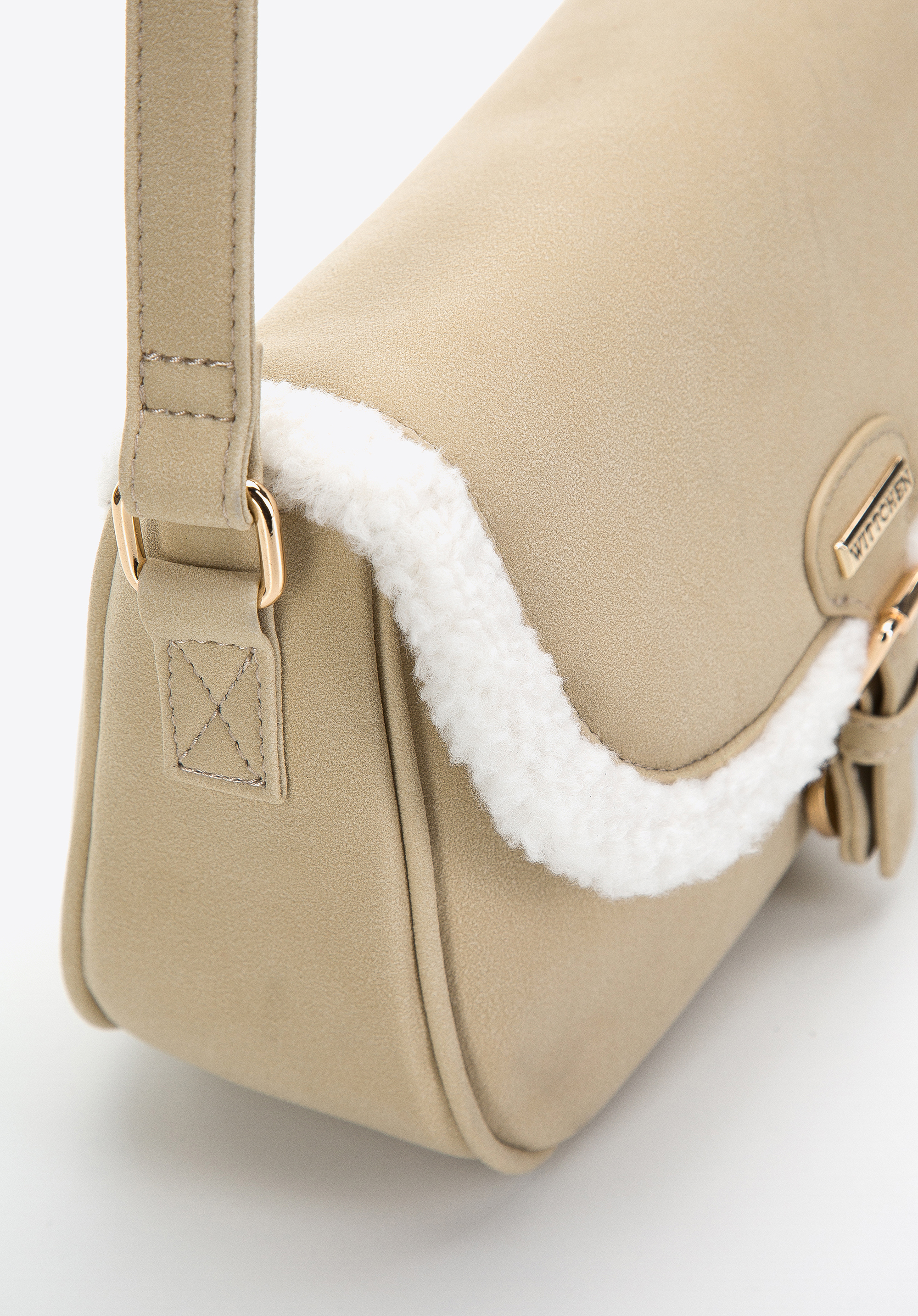 Damska listonoszka ze sztucznym futerkiem