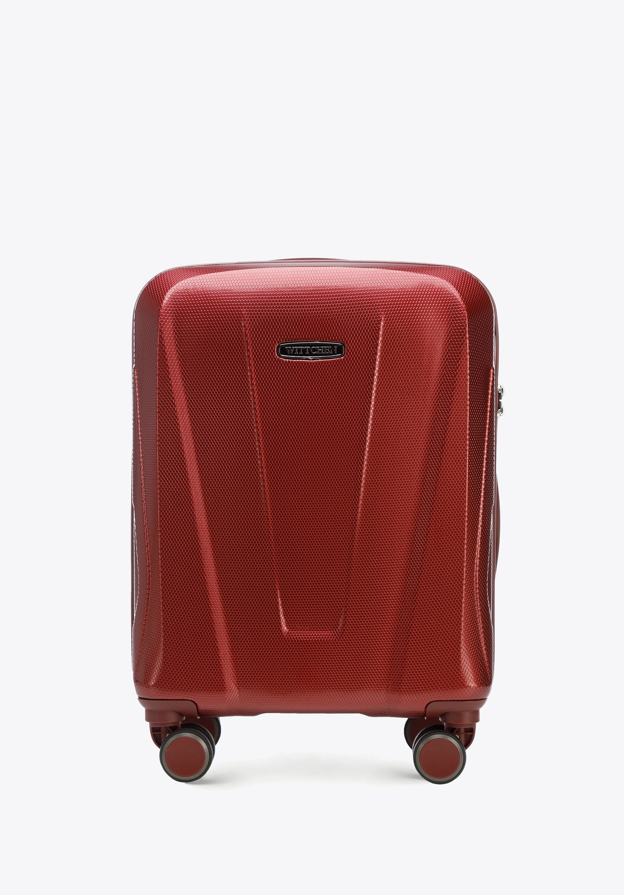 Walizka kabinowa z polikarbonu geometryczna