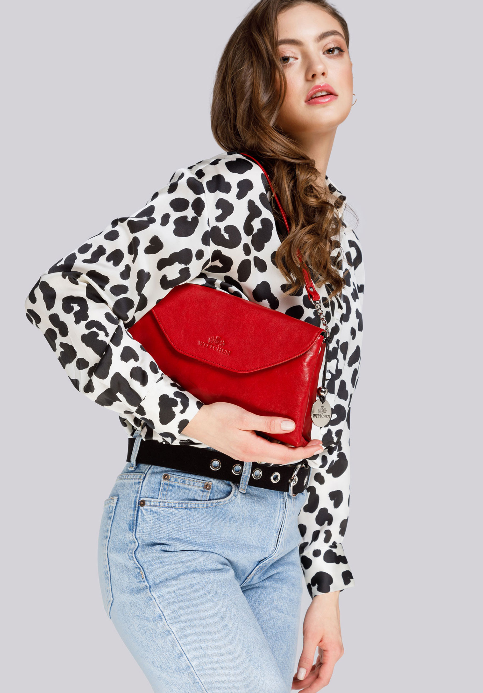 Kopertówka ze skóry klasyczna trapezowa