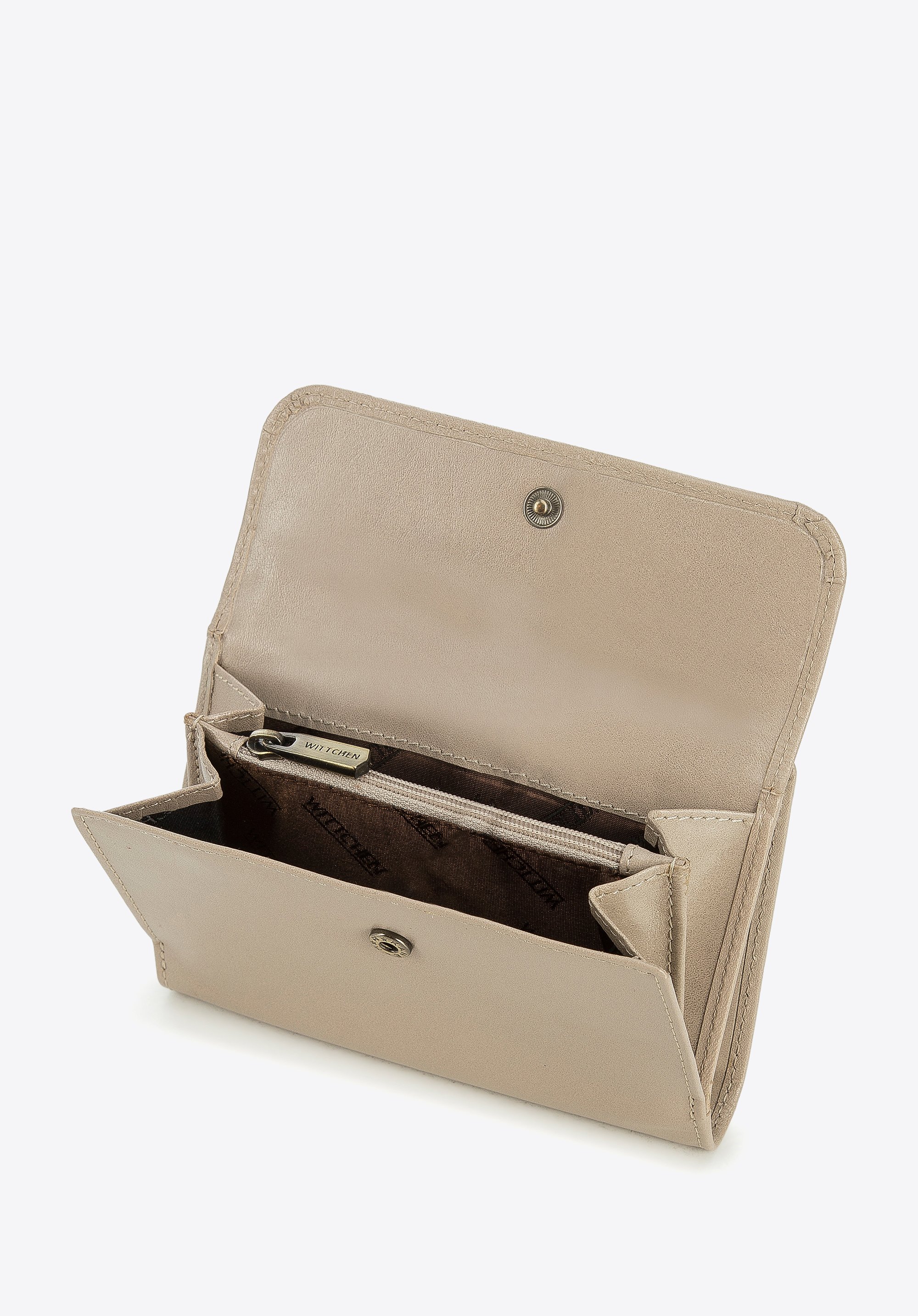 Damski portfel ze skóry z elegancką napą