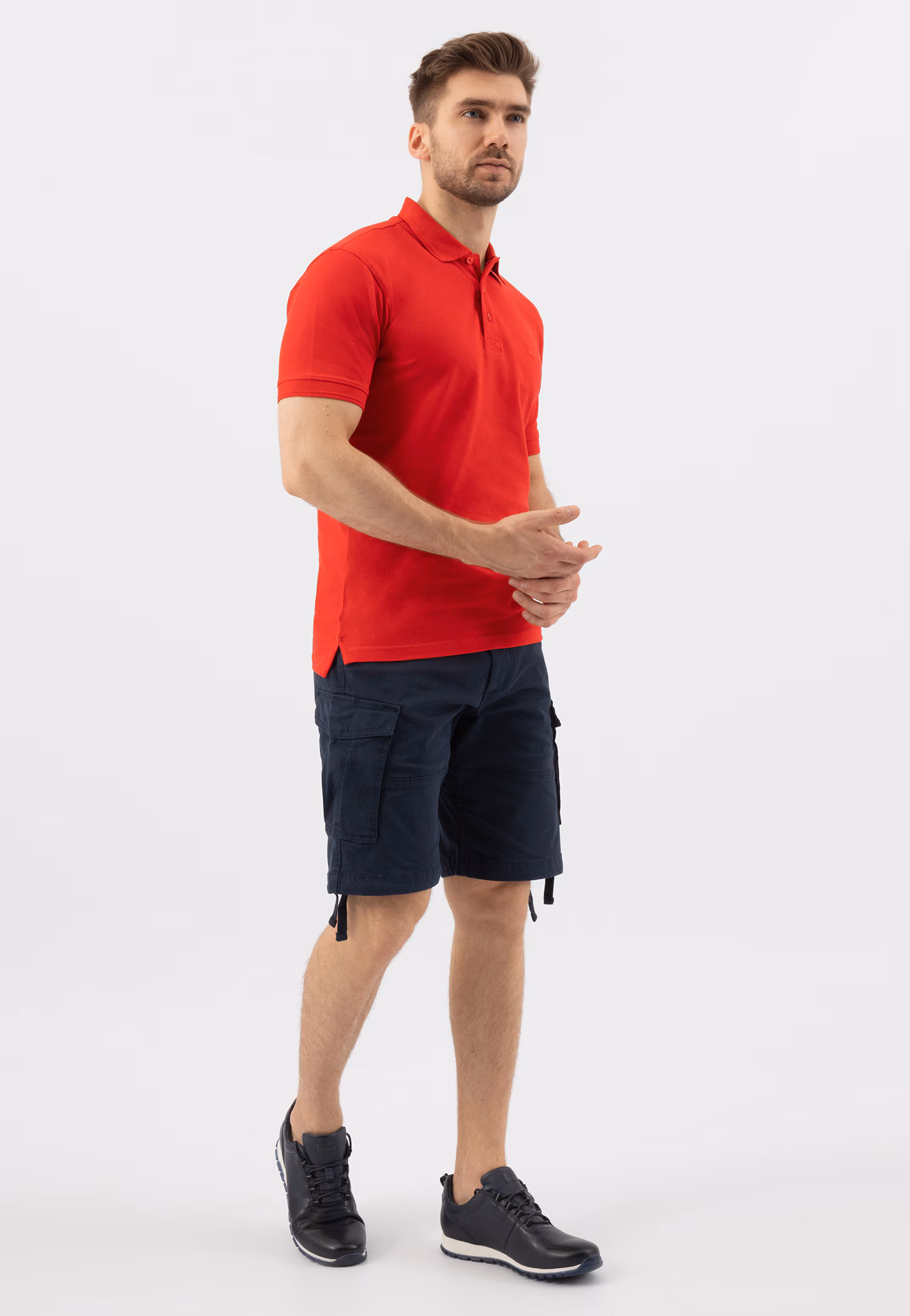 Czarne całoroczne sneakersy męskie ze skóry licowej