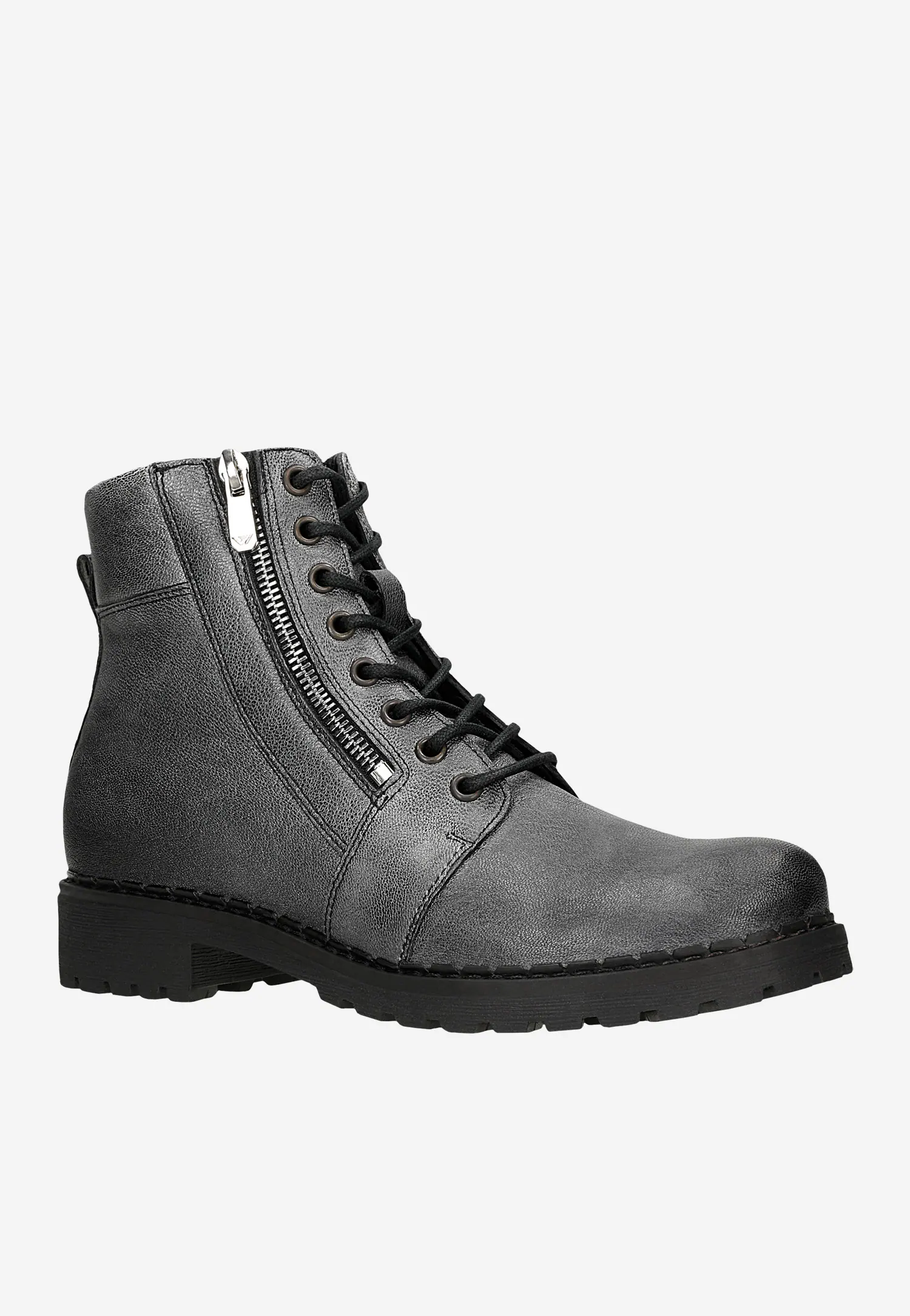 Brązowe skórzane workery damskie z wełnianą podszewką