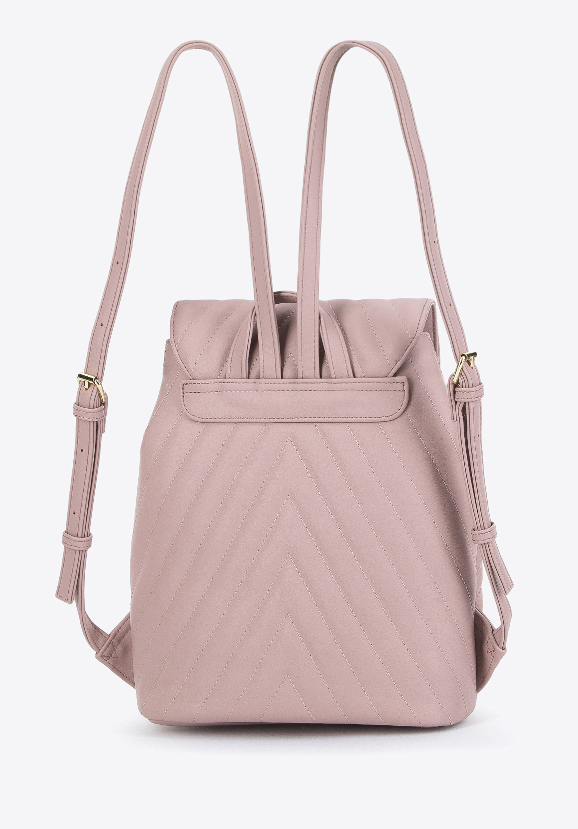 Damski plecak z pikowanej ekoskóry