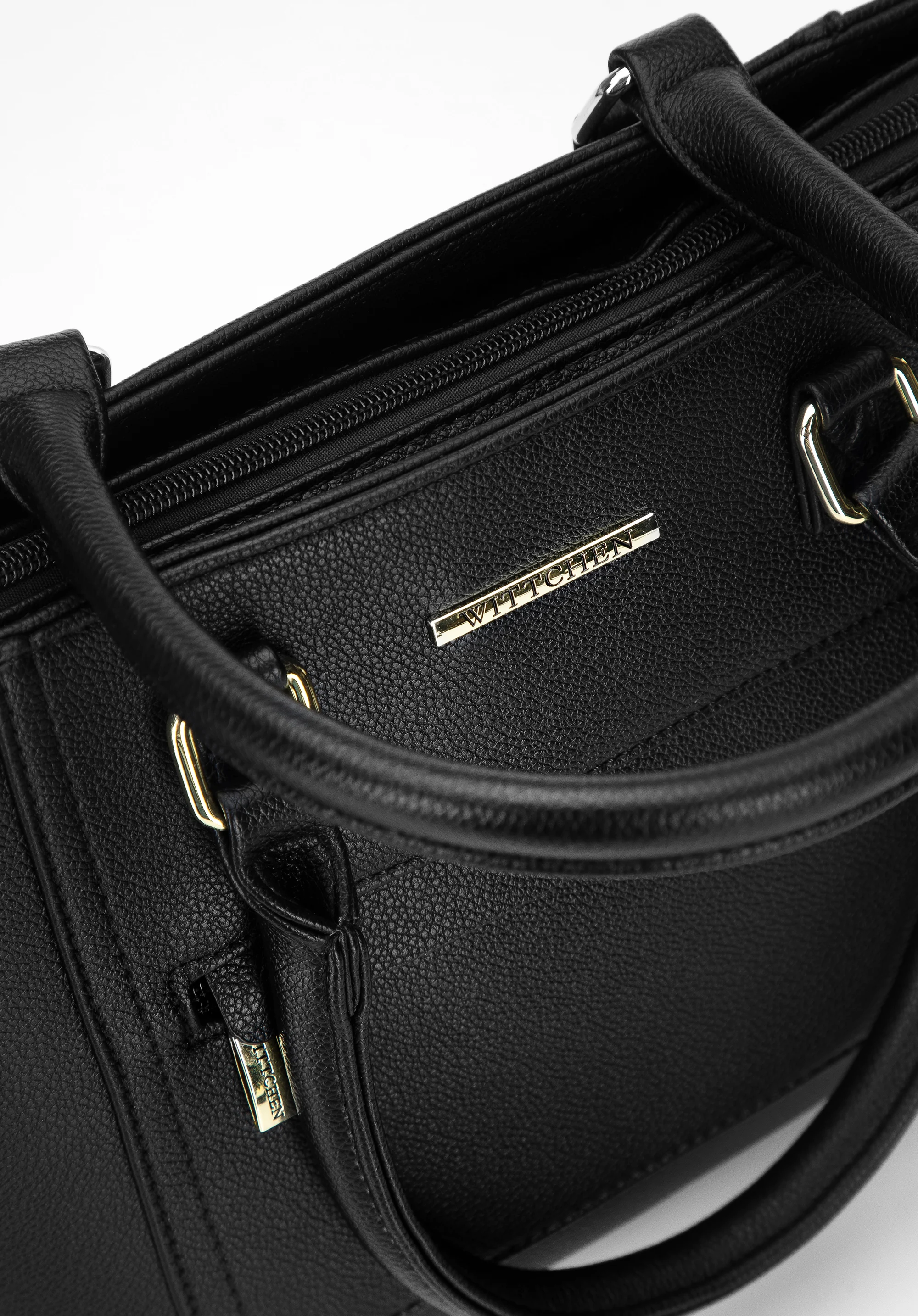 Torebka kuferek z płaską kieszenią z przodu