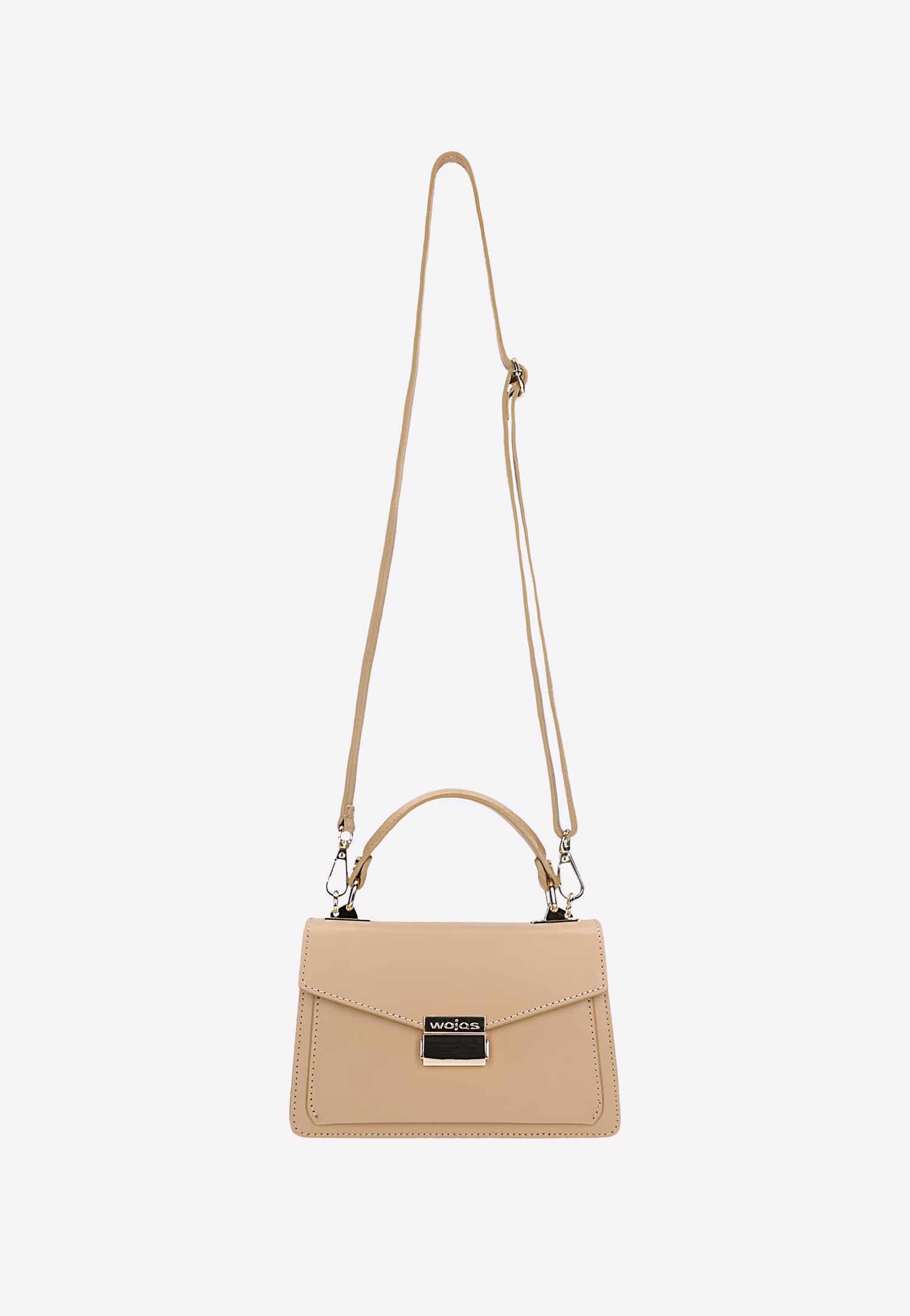 Czarna torebka damska z gładkiej skóry licowej