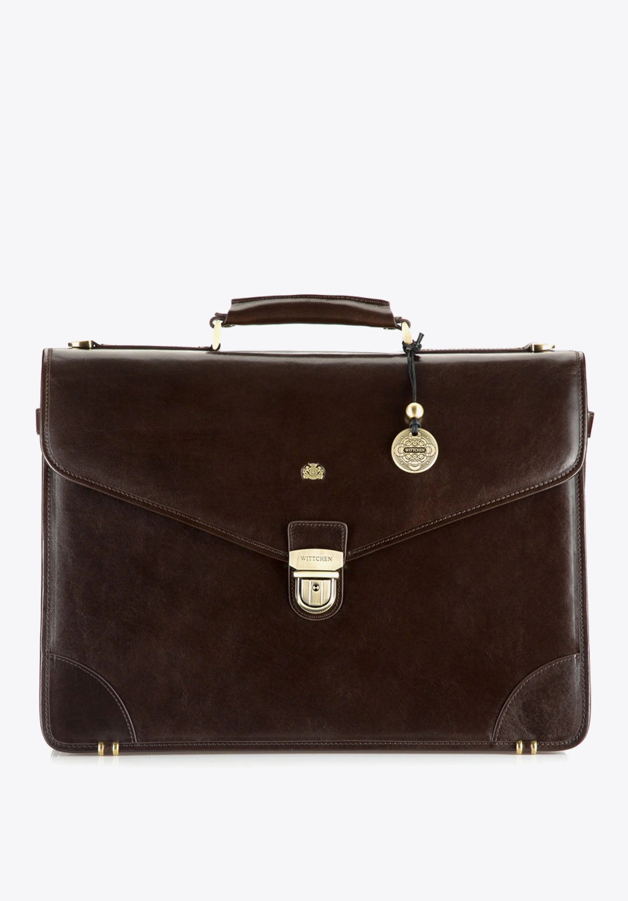 Teczka skórzana z trójkątną klapą