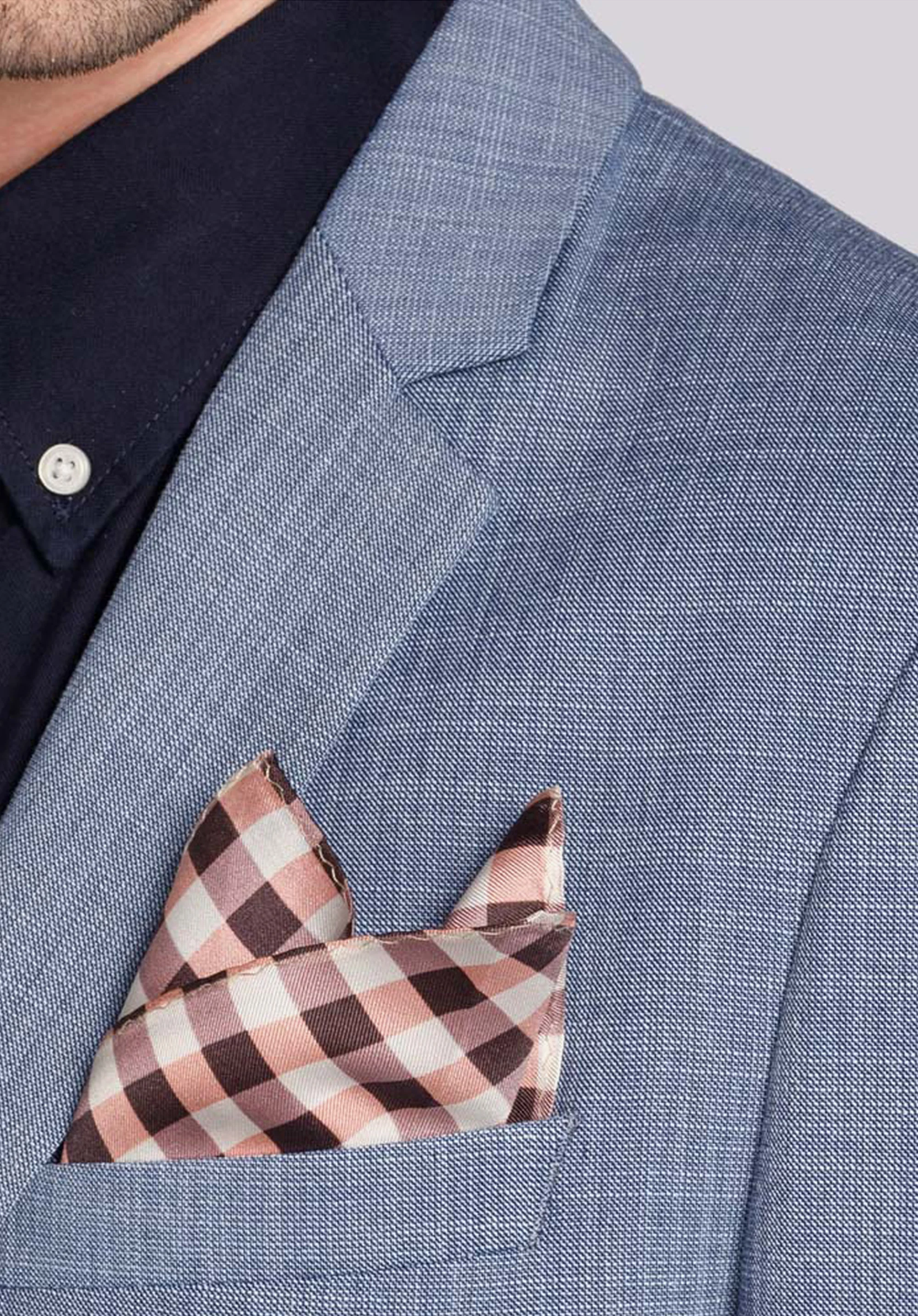 Poszetka z jedwabiu wzorzysta duża