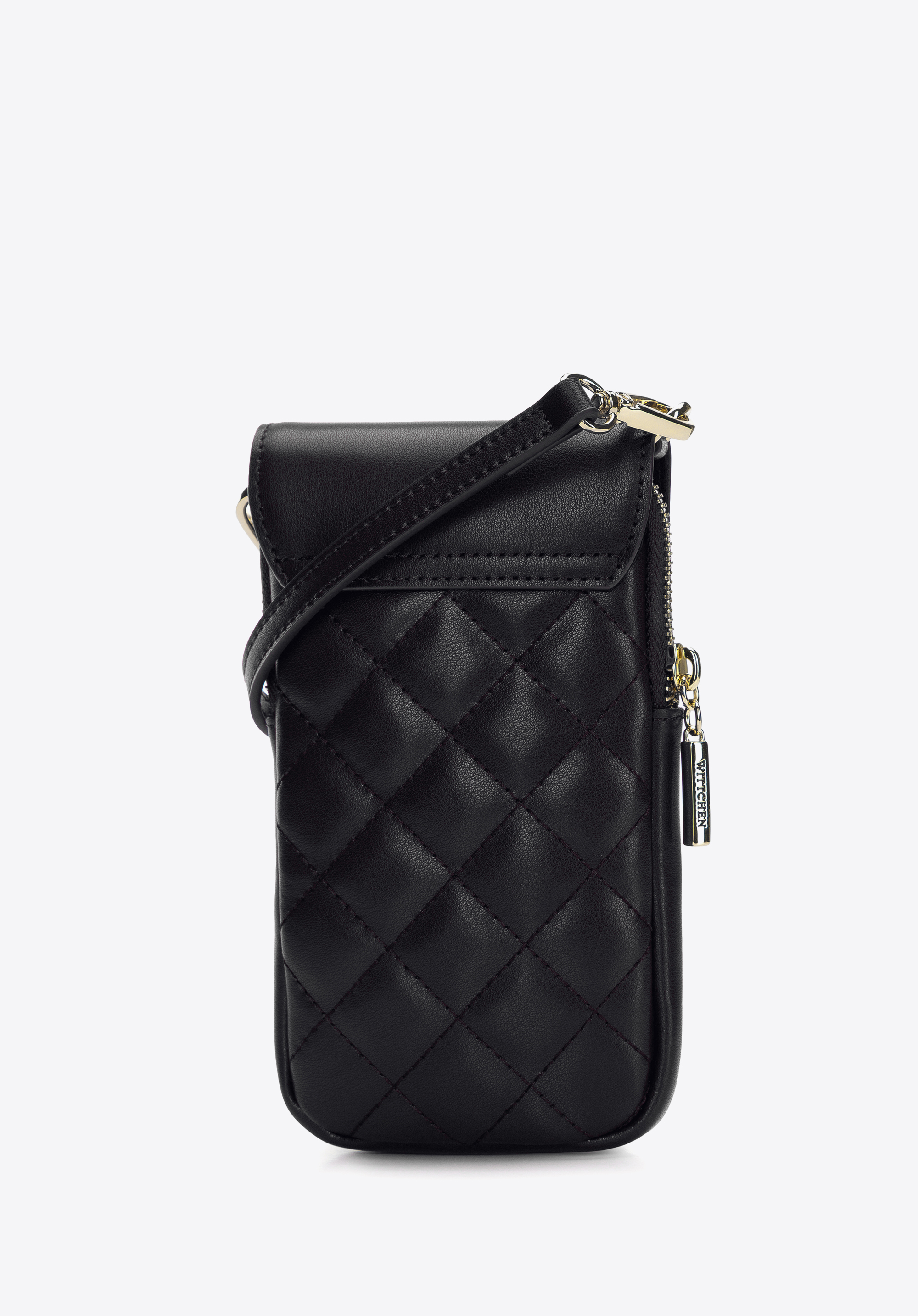 Damska minitorebka z pikowanej skóry