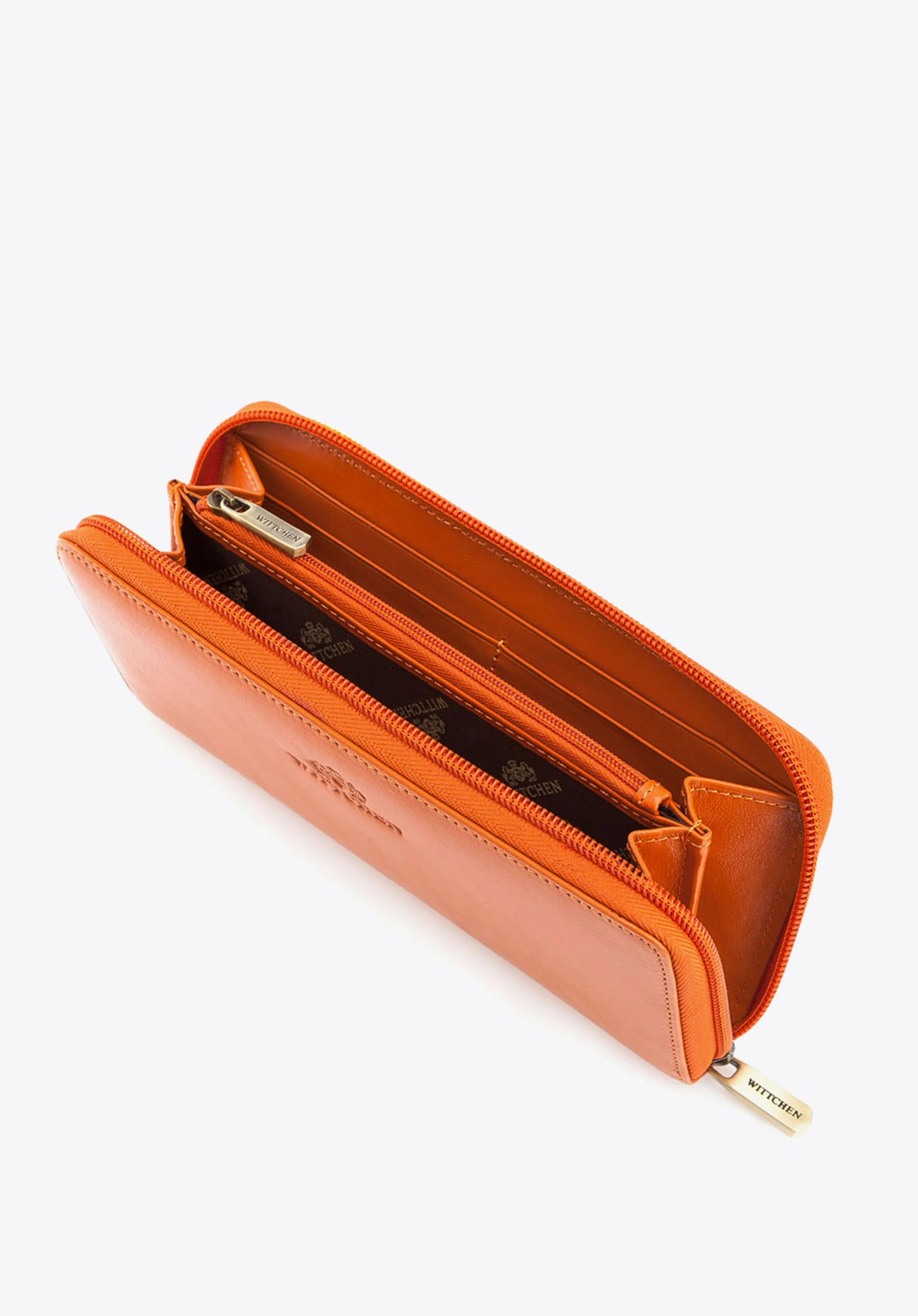 Damski portfel skórzany stylowy na zamek