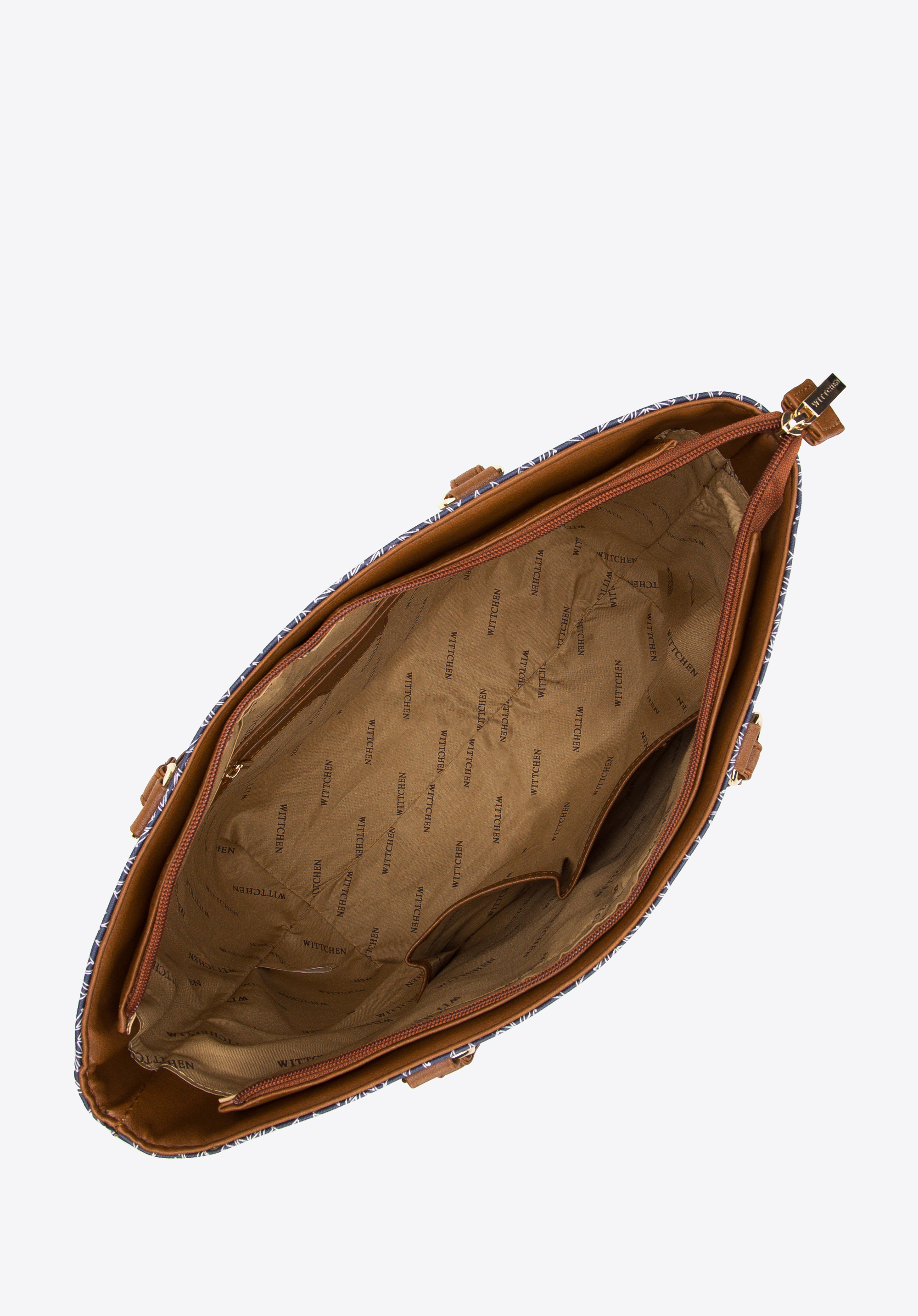 Torebka shopperka z ekoskóry w monogram