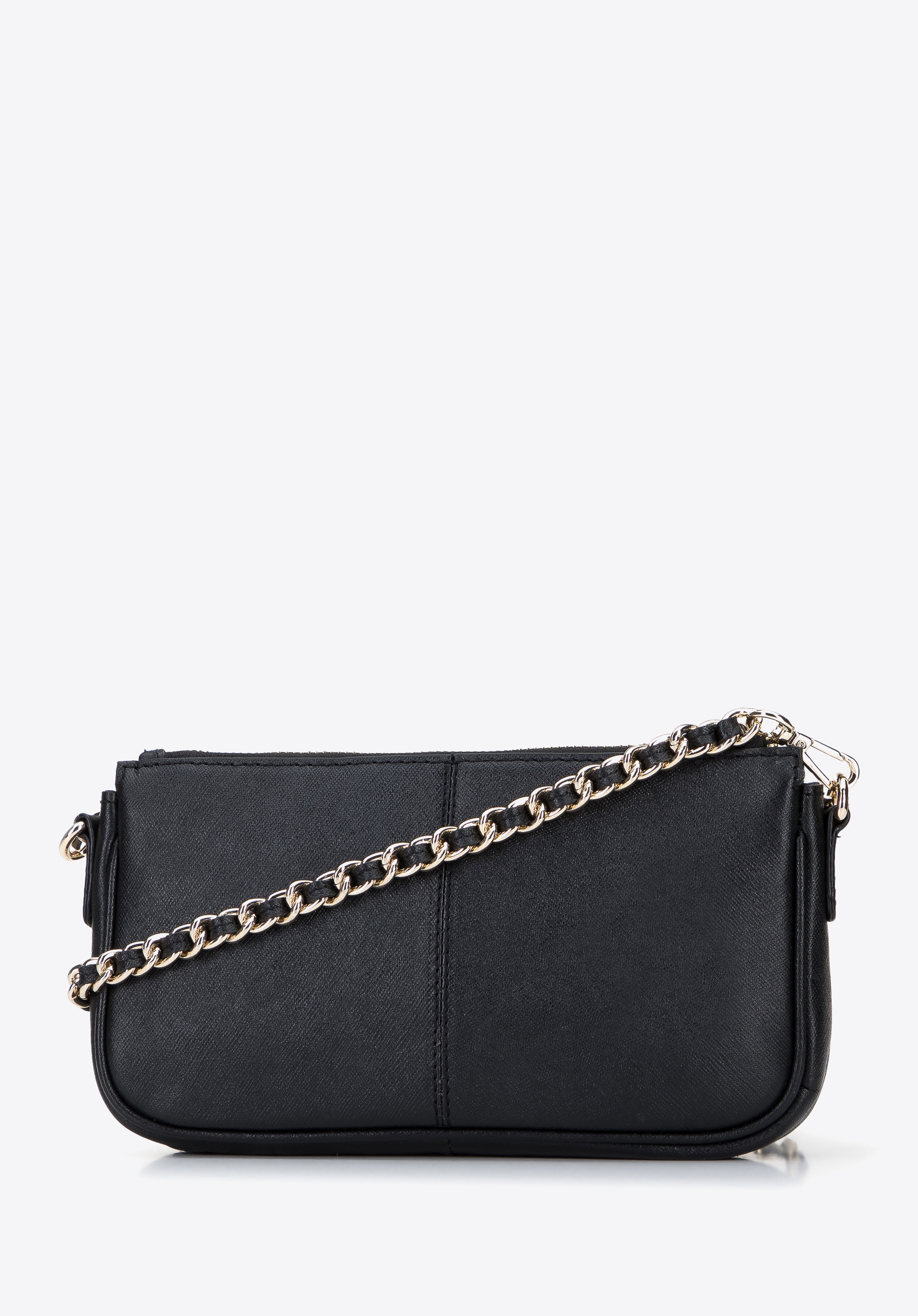 Damska torebka skórzana podwójna z etui na łańcuszku