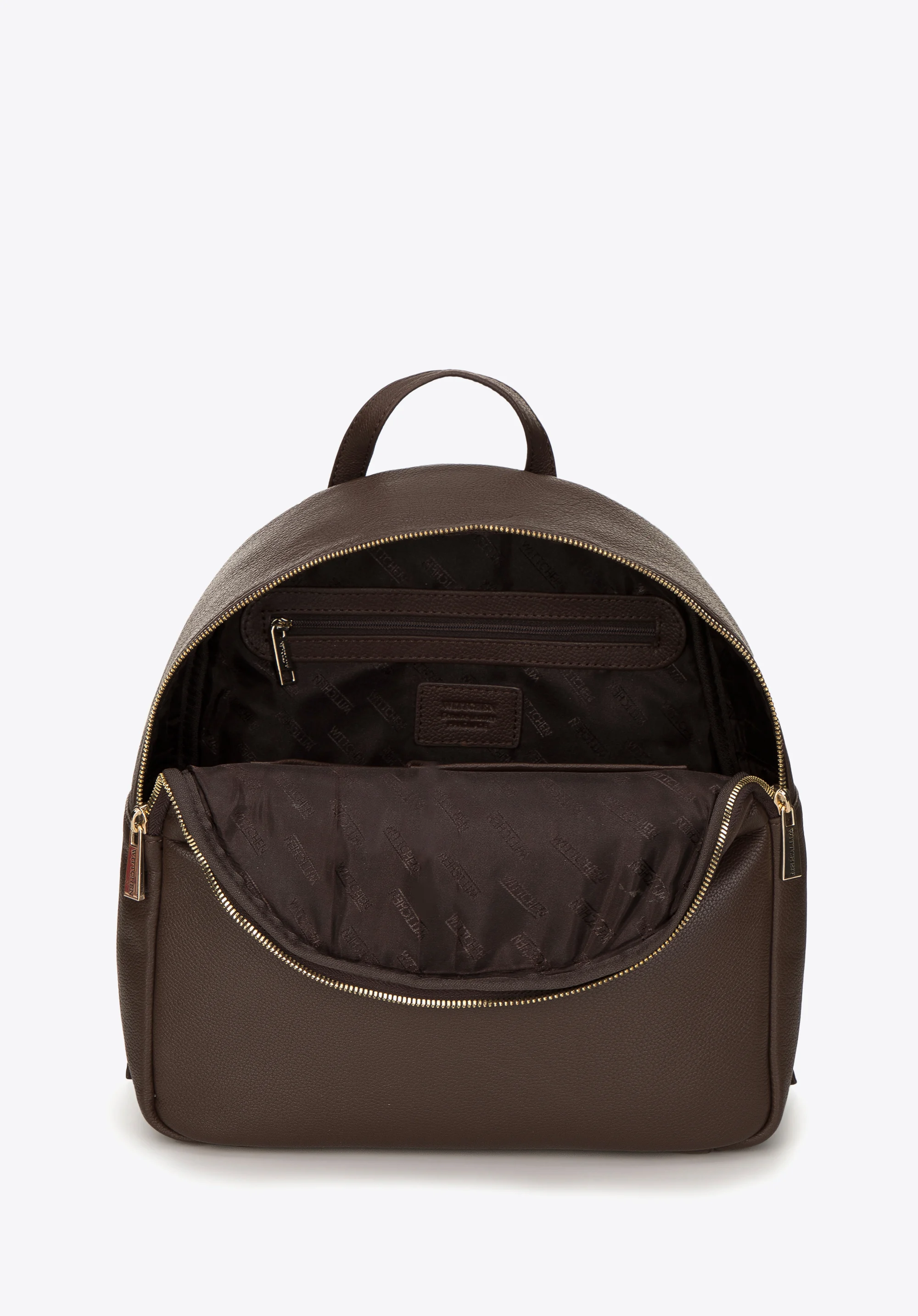 Damski plecak skórzany z przeszyciami