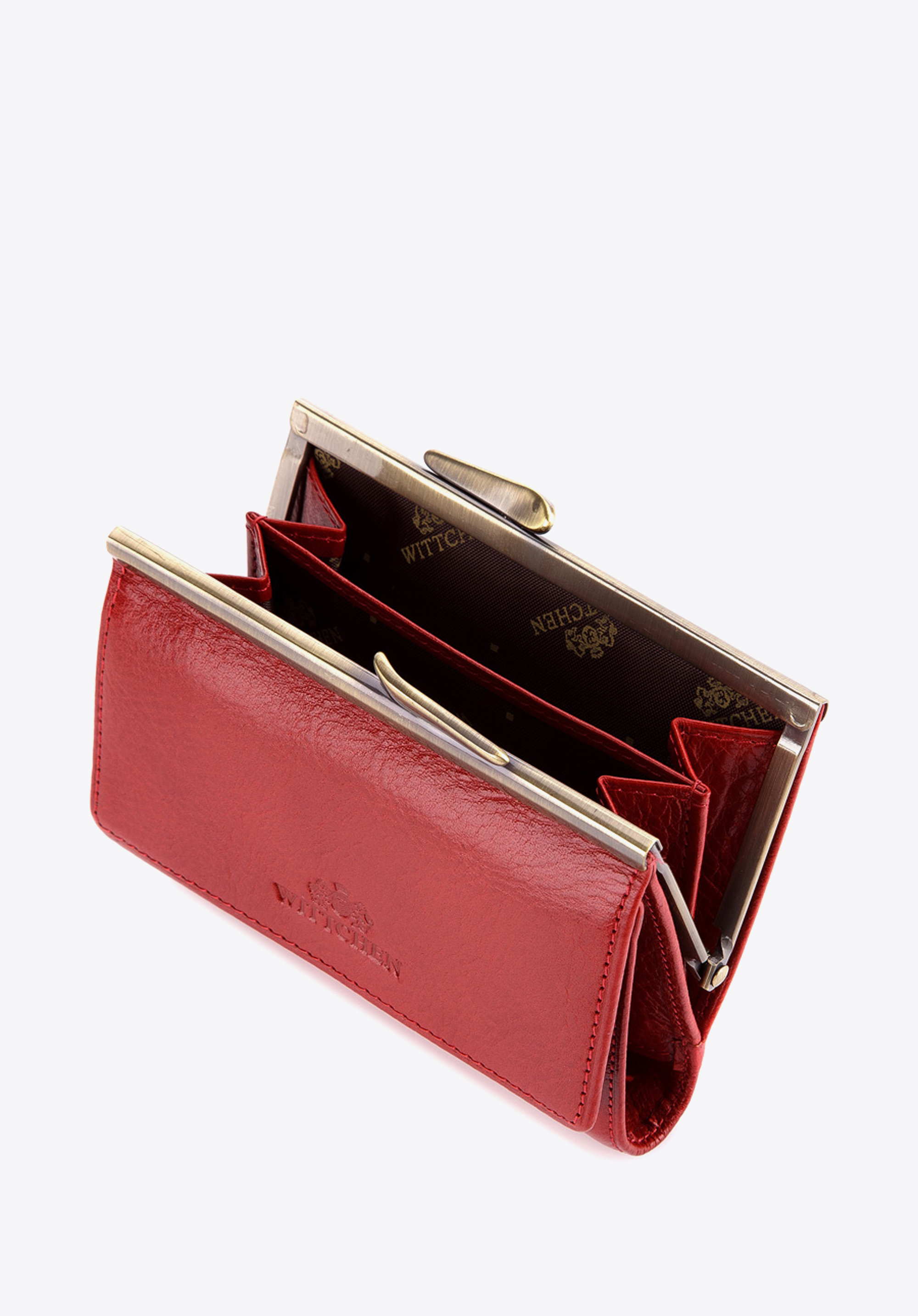 Damski portfel ze skóry na bigiel mały