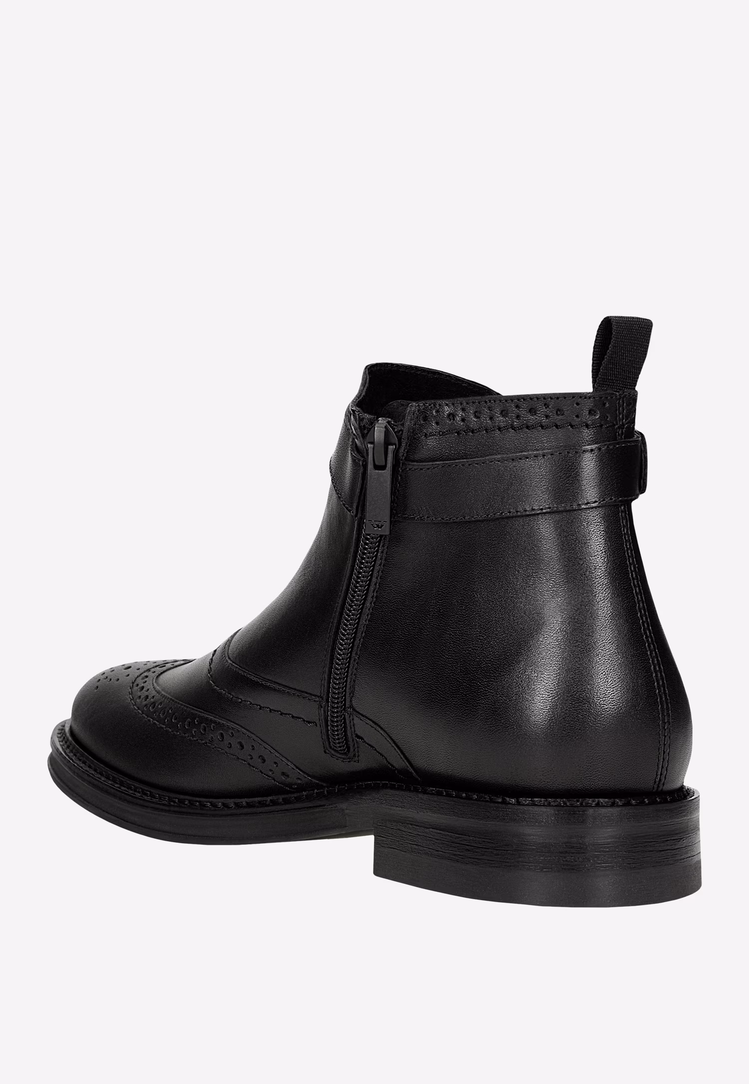 Brązowe skórzane botki męskie z zapięciem na zamek