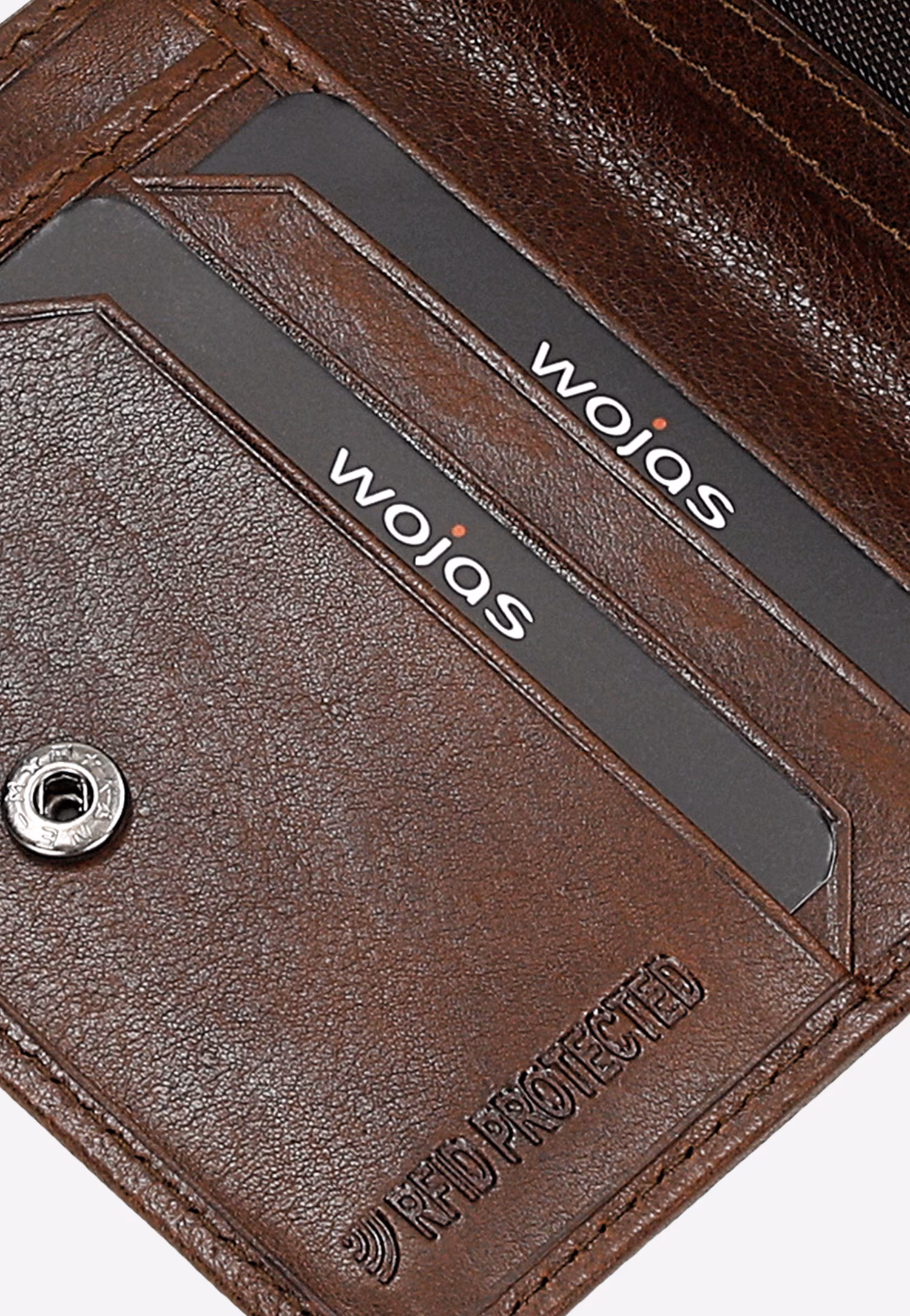 Brązowy skórzany portfel męski