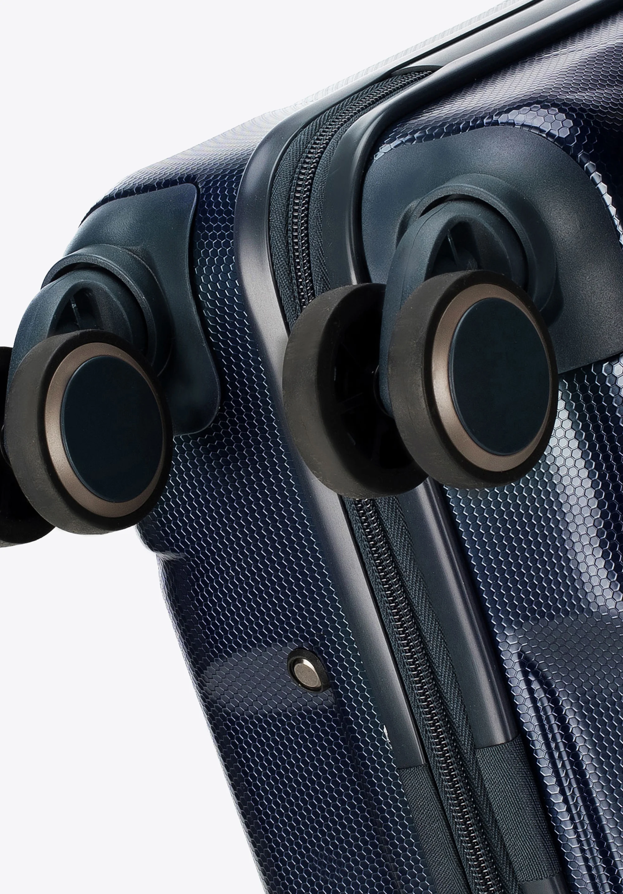 Walizka kabinowa z polikarbonu geometryczna