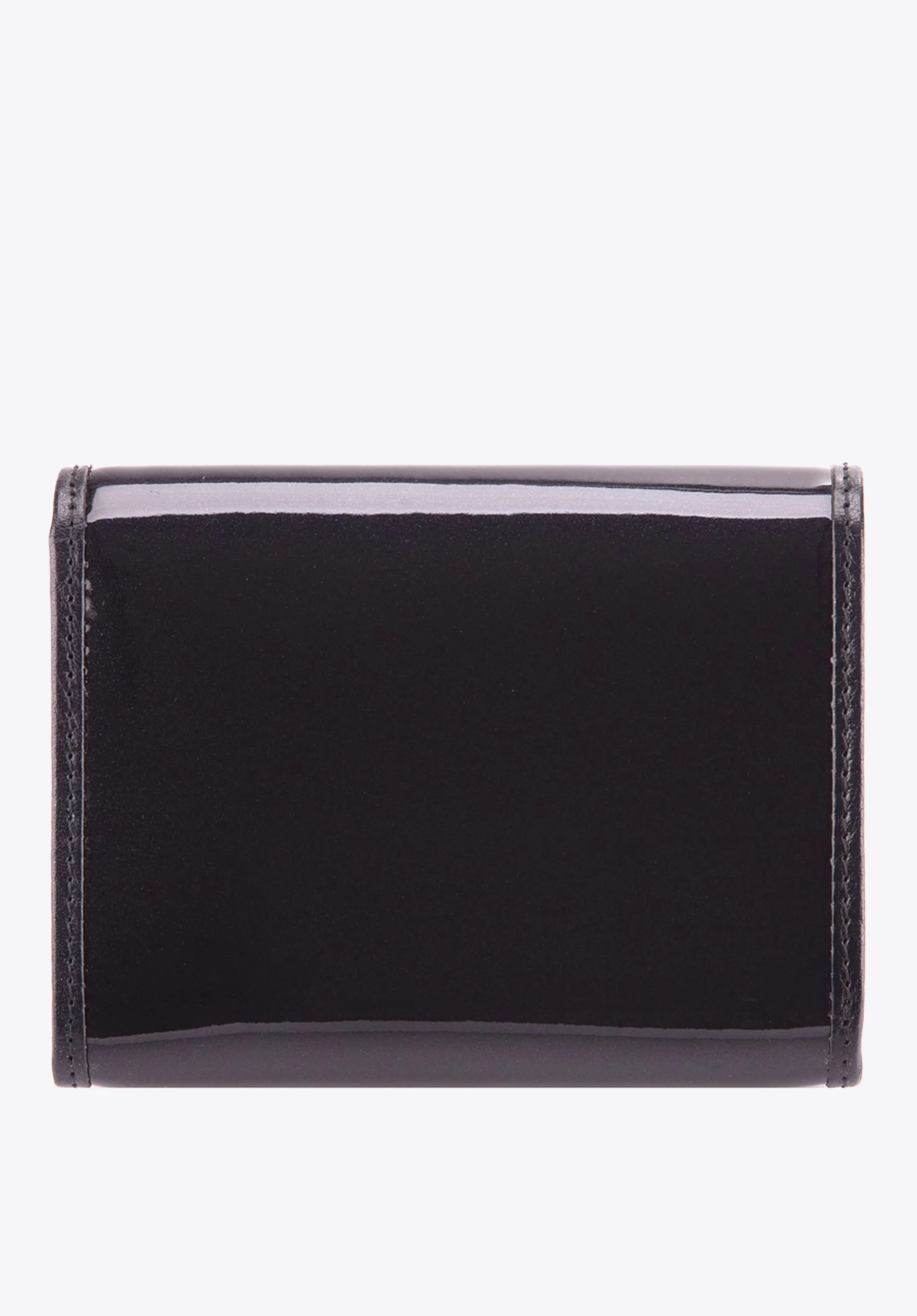 Damski portfel ze skóry lakierowany średni