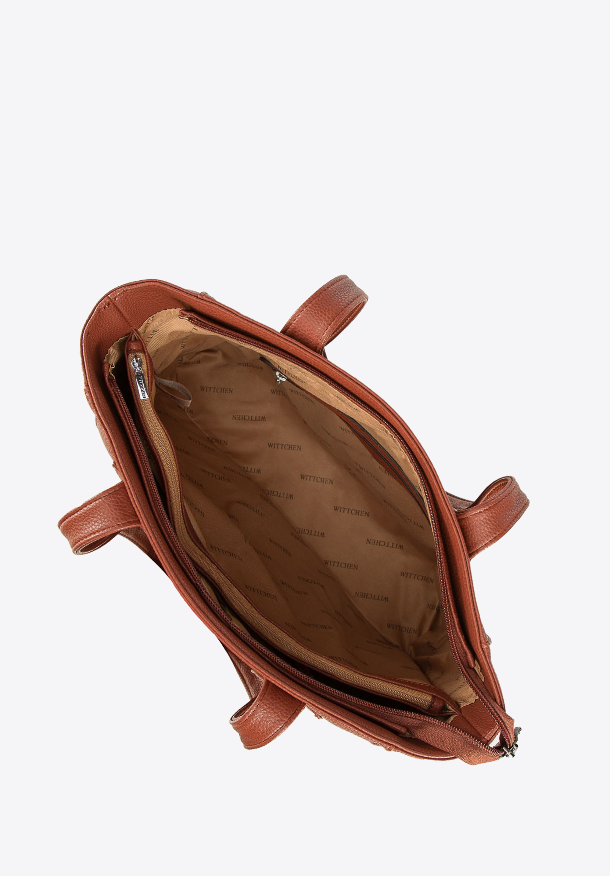 Torebka shopperka klasyczna z kieszenią z przodu