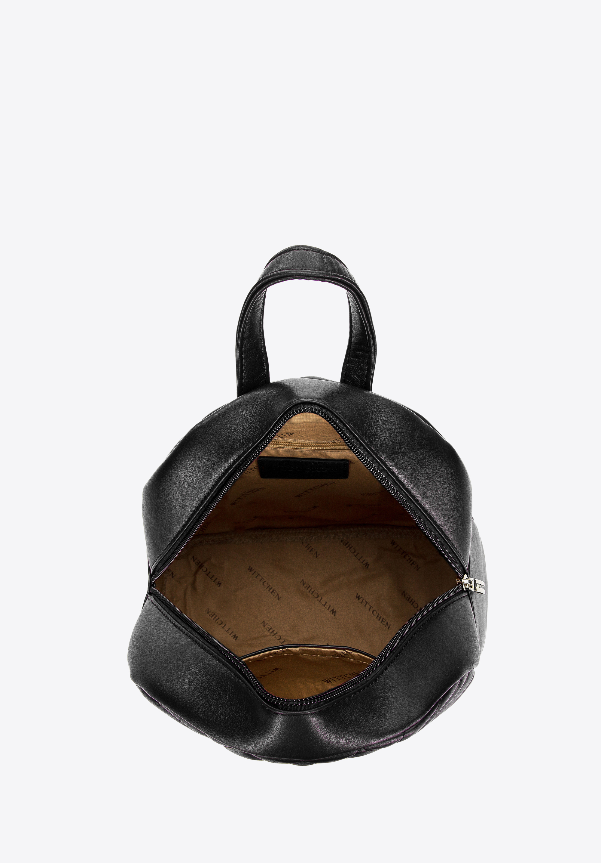 Damski plecak z pikowanej ekoskóry w geometryczny wzór