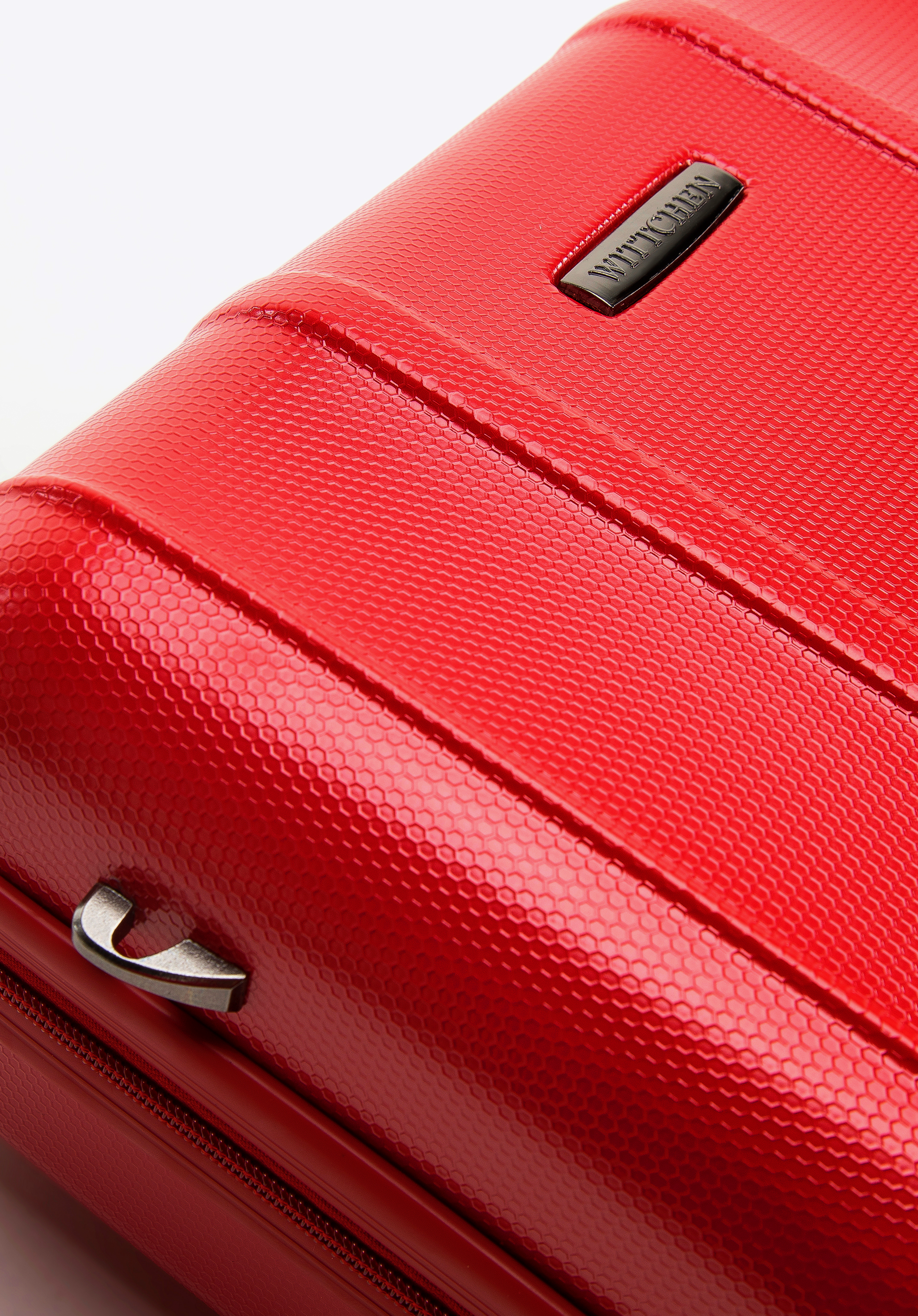 Walizka kabinowa z polikarbonu z pionowymi tłoczeniami