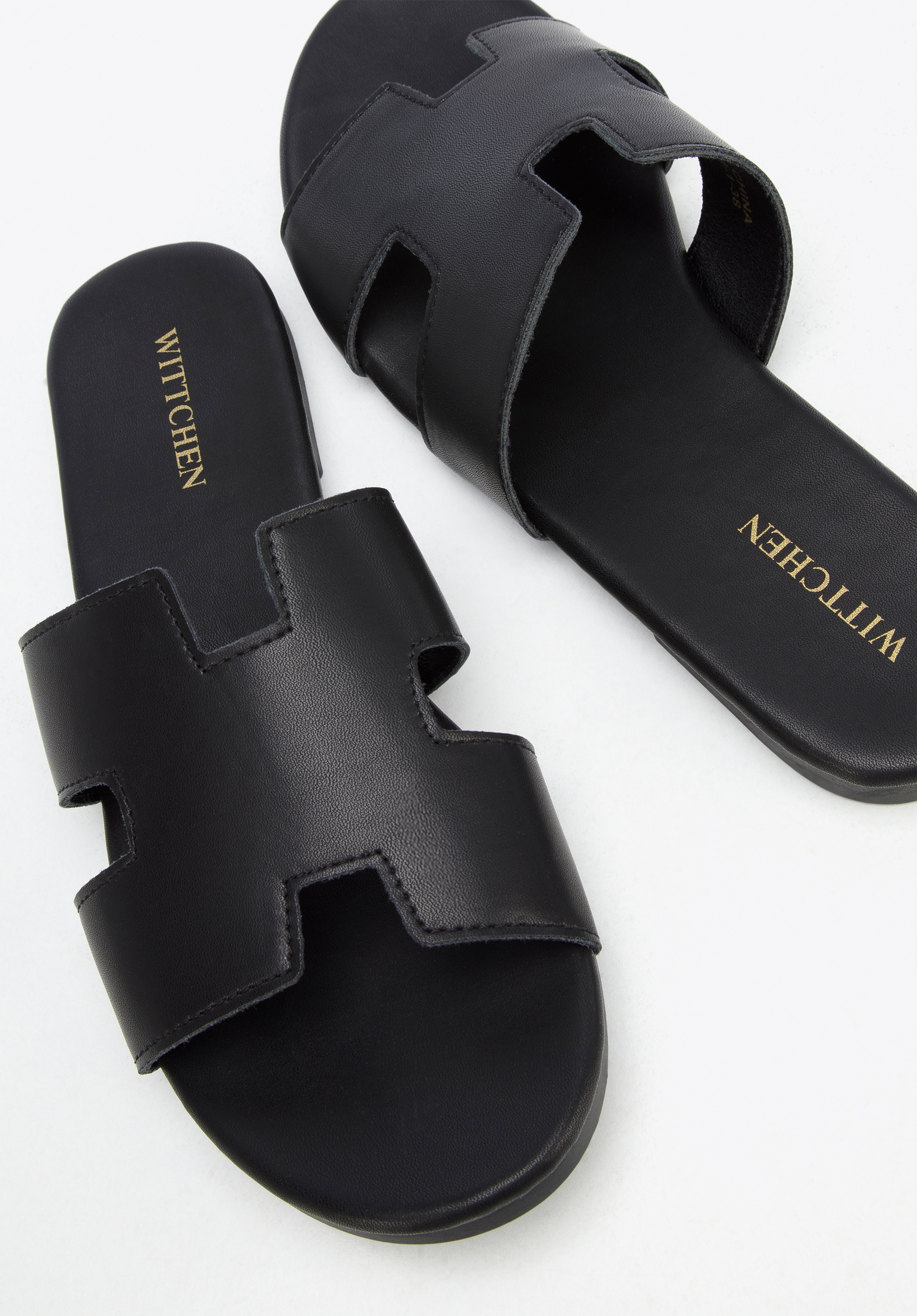 Damskie klapki z przodem w literę H