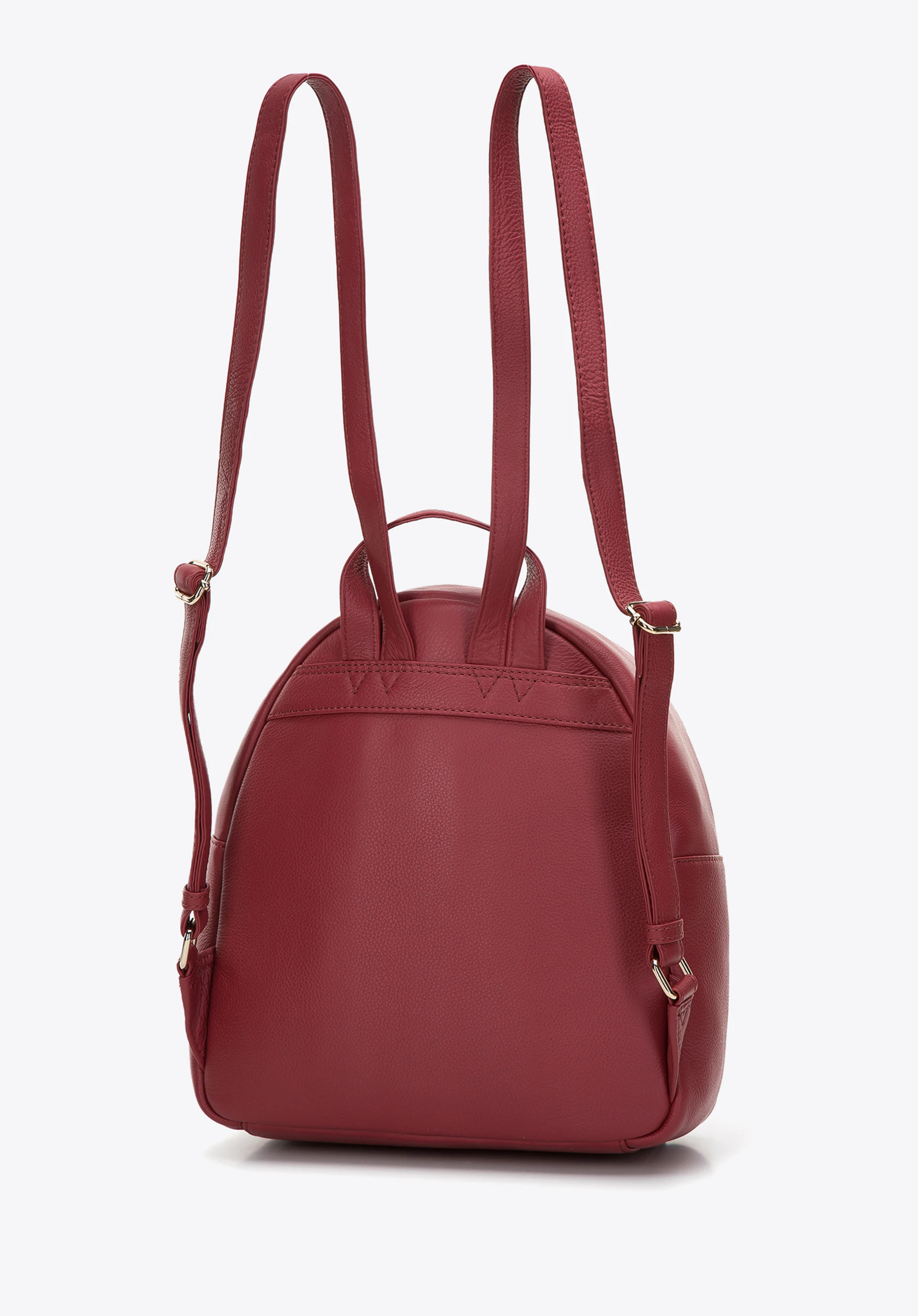 Damski plecak skórzany ukośnie pikowany