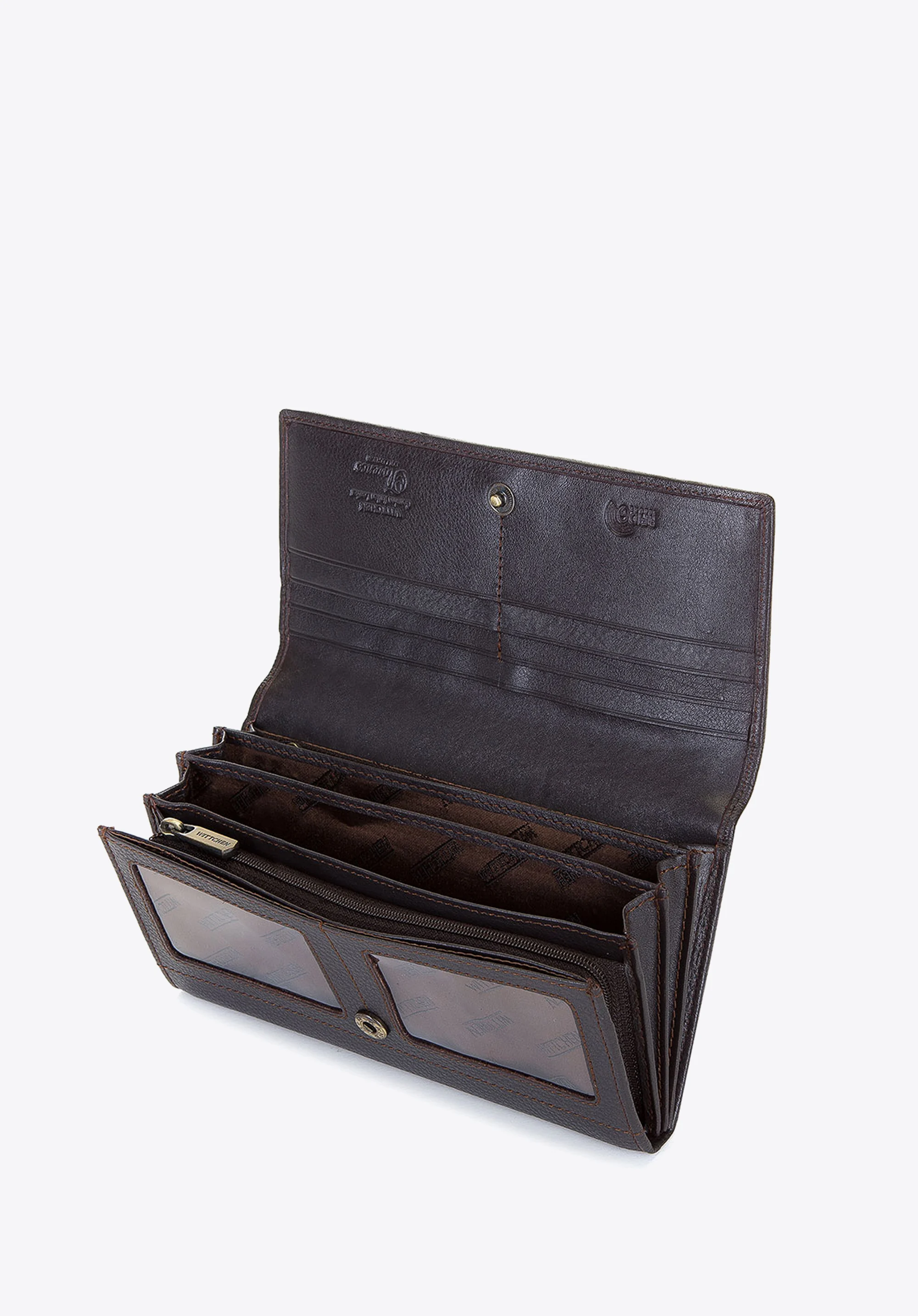 Damski portfel skórzany o prostym kroju