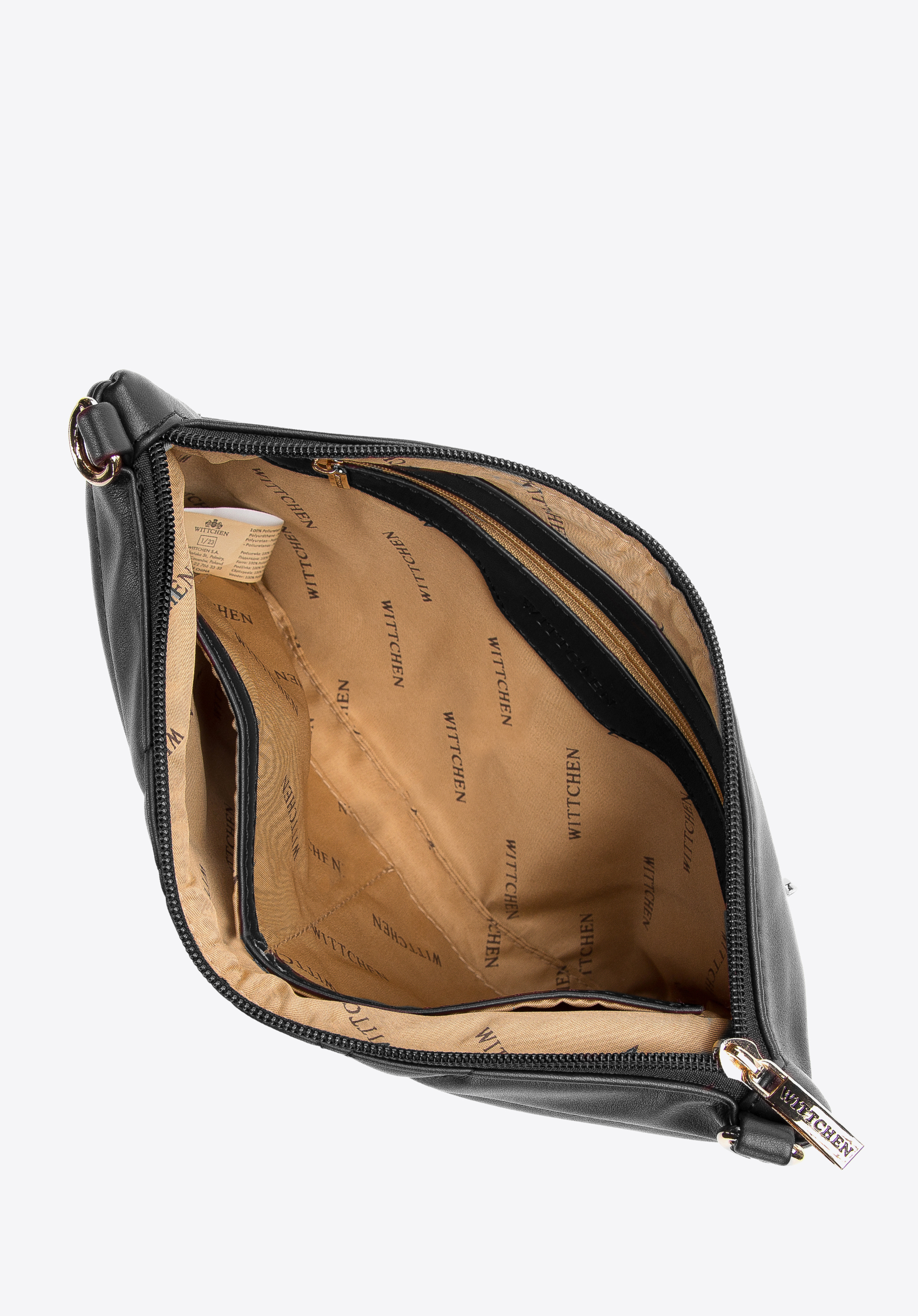 Damska listonoszka z pikowanej ekoskóry w ozdobny wzór cienka