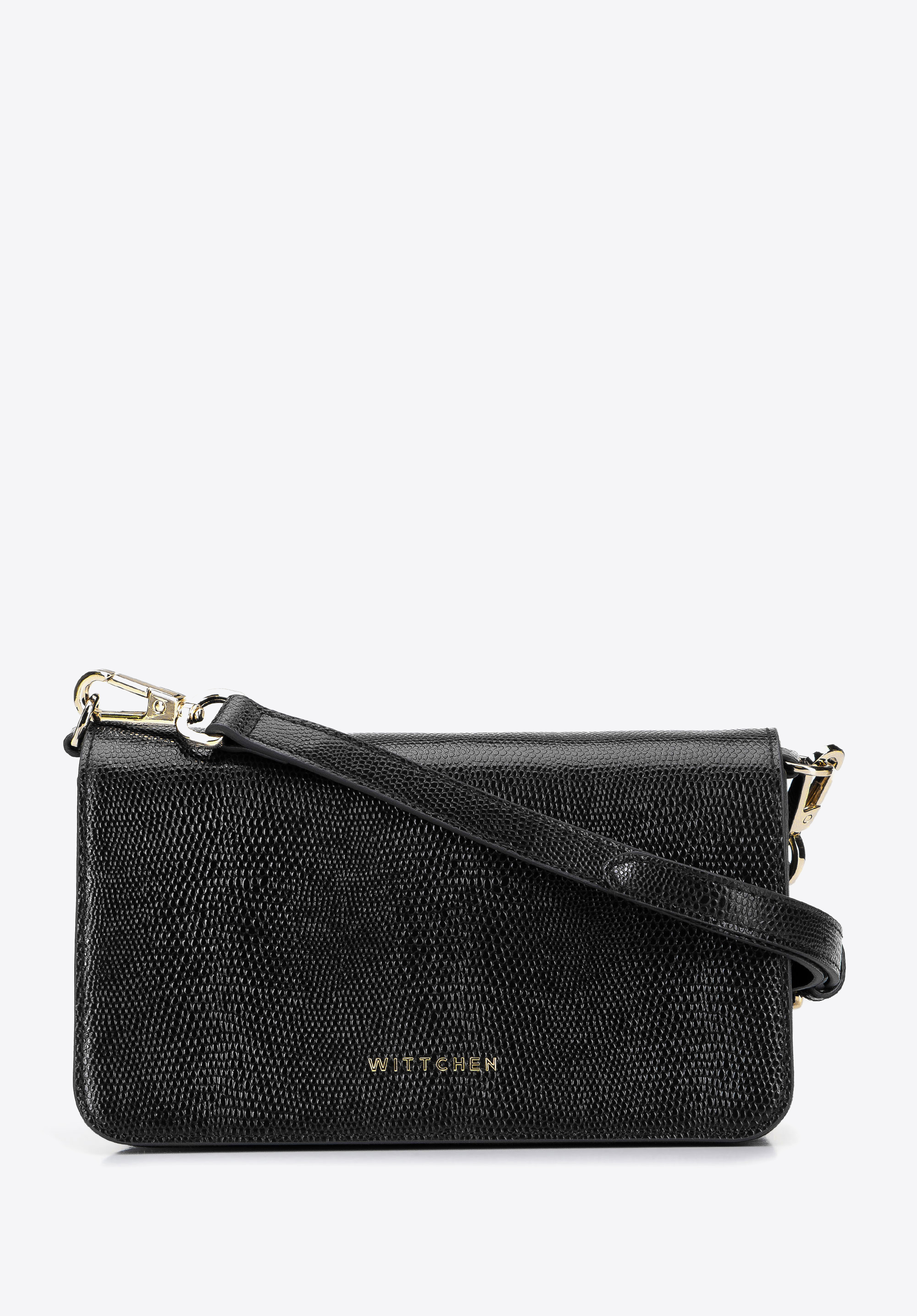 Damska listonoszka skórzana dwukomorowa mała