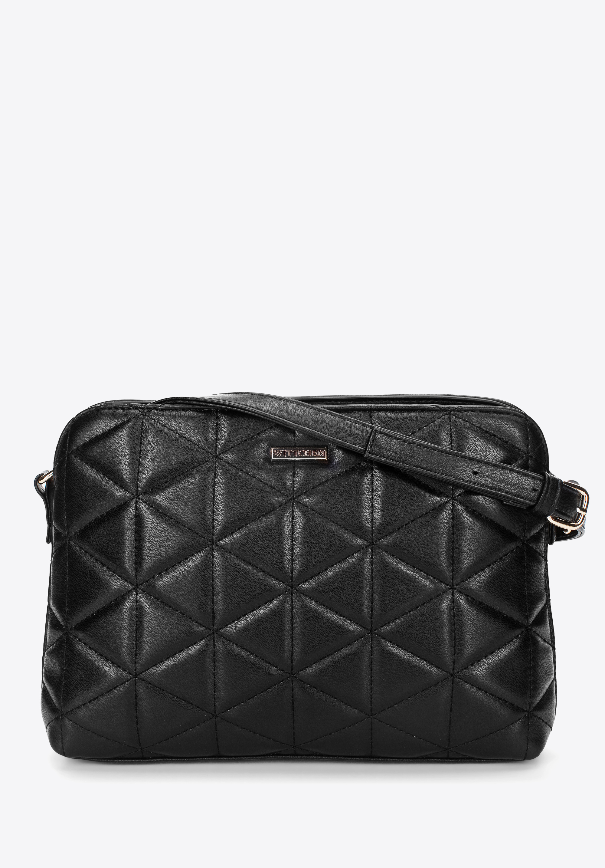 Damska listonoszka z ekoskóry pikowanej w trójkąty