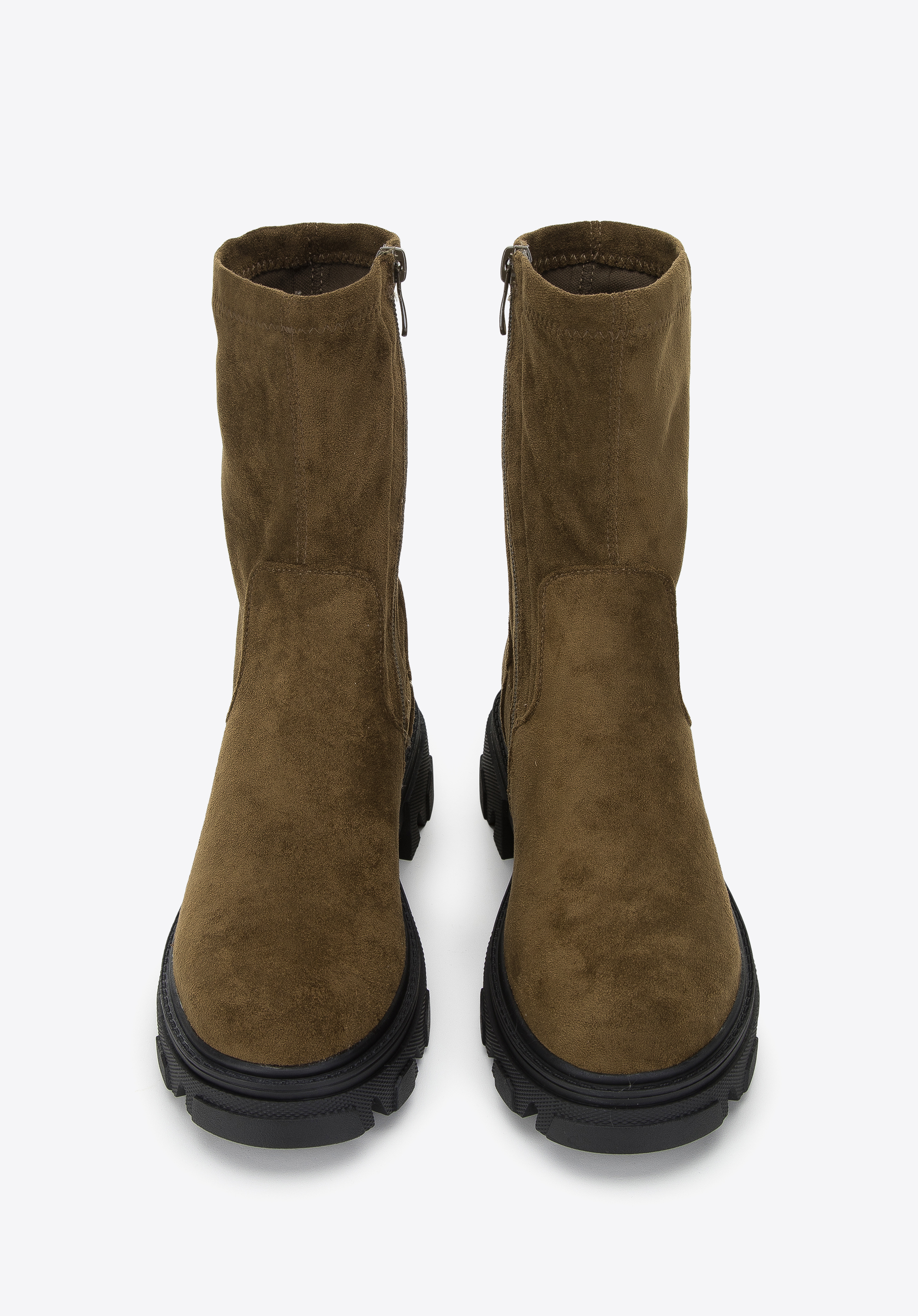 Damskie botki z elastyczną cholewką