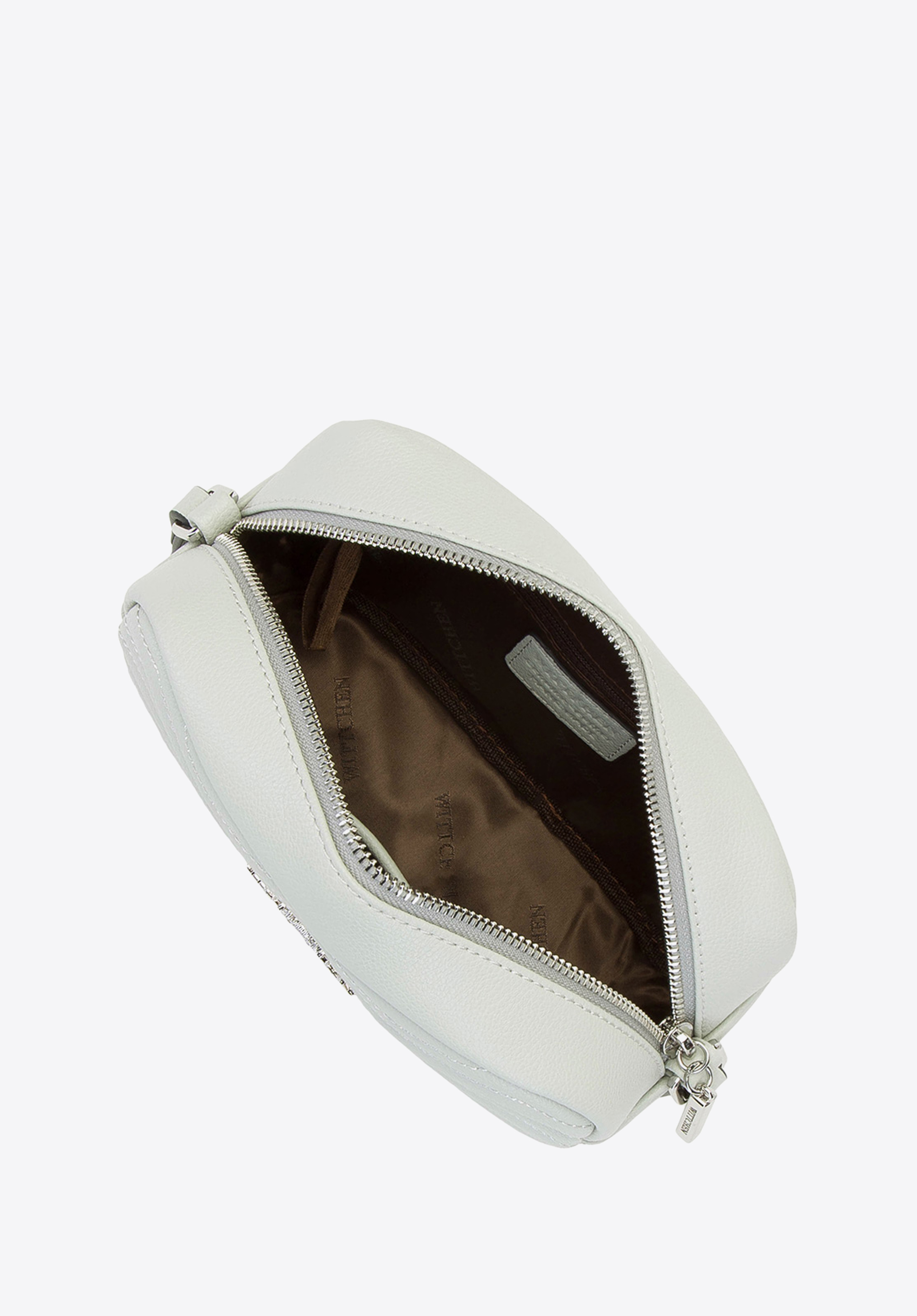 Damska listonoszka skórzana w zygzaki