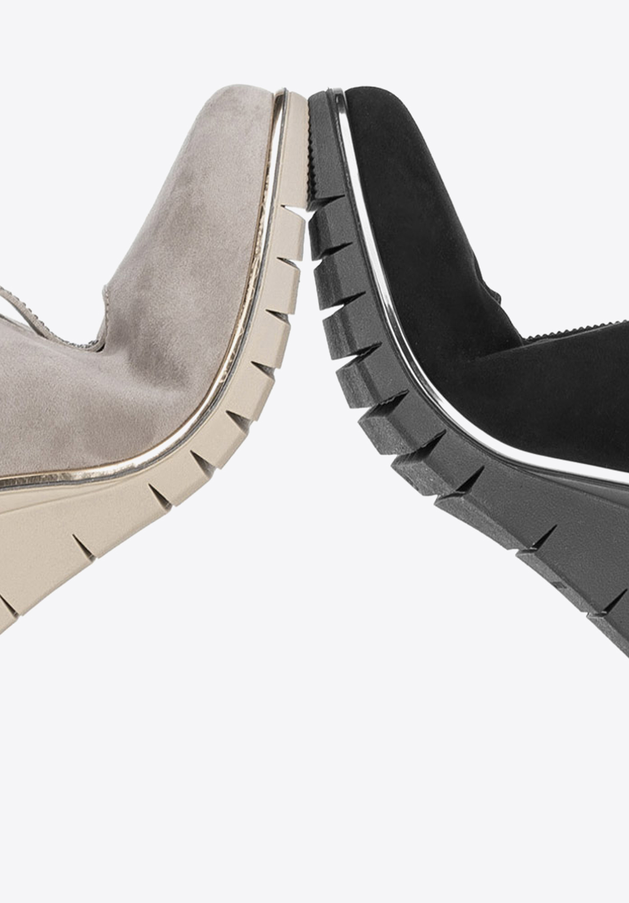 Damskie półbuty na koturnie z biżuteryjną wstawką