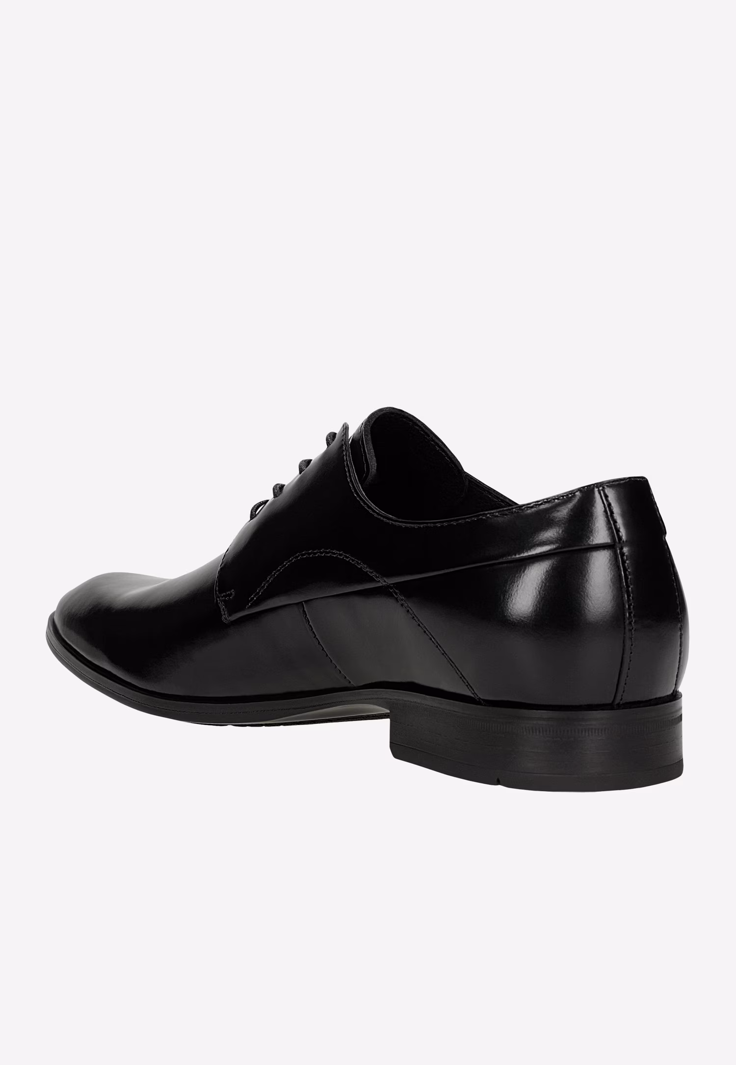 Czarne skórzane półbuty typu derby