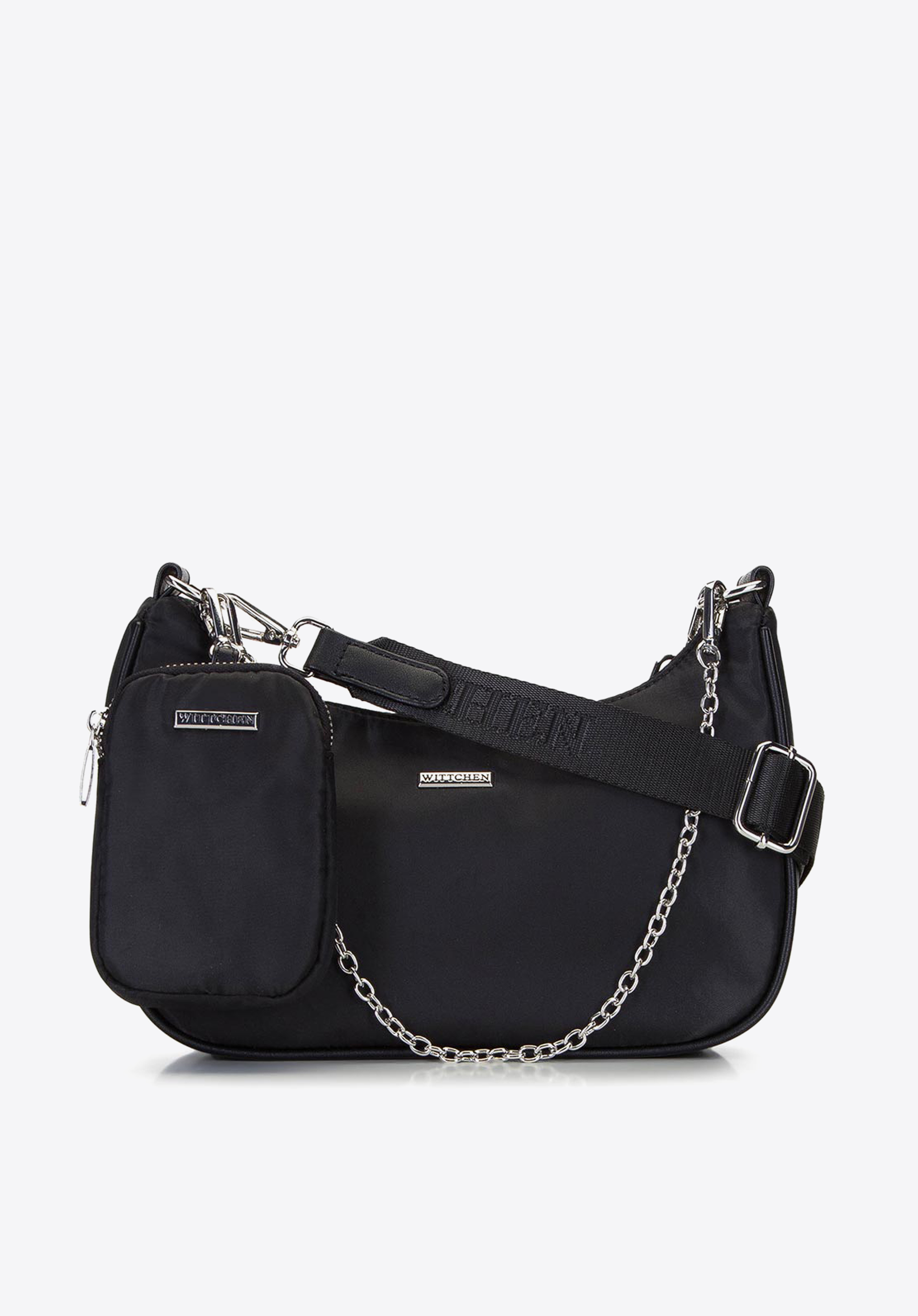 Torebka rogal z tkaniny z saszetką