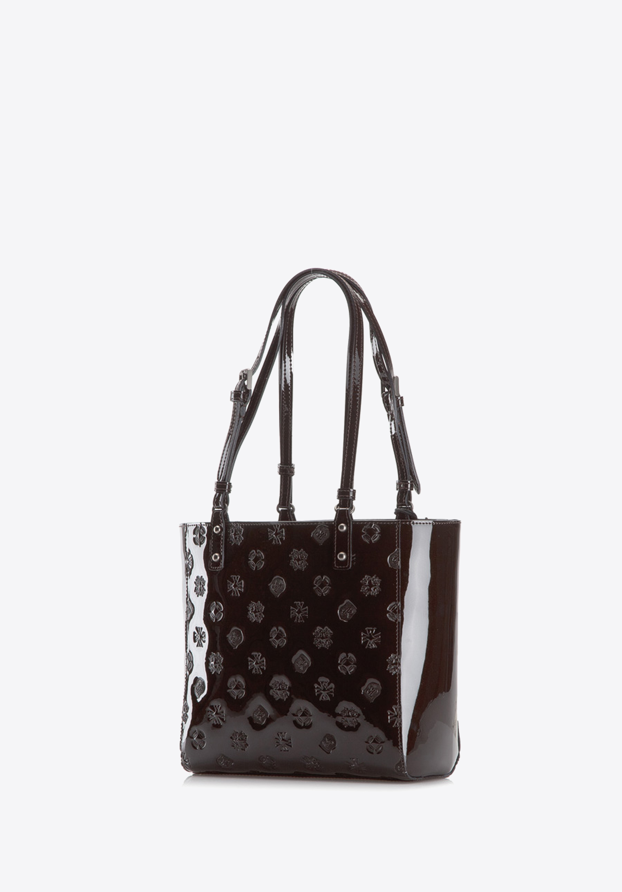 Kuferek skórzany lakierowany z monogramem