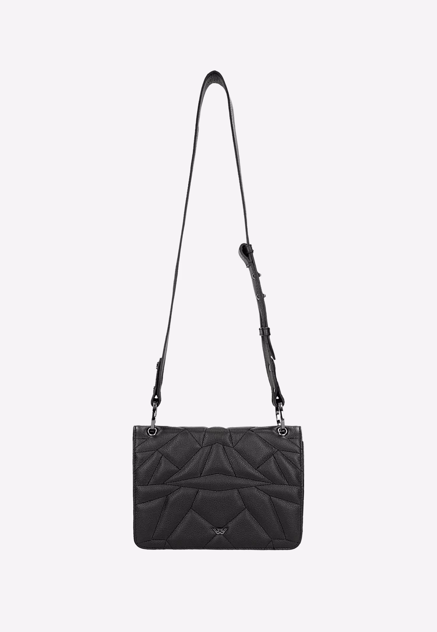 Czarna pikowana torebka damska