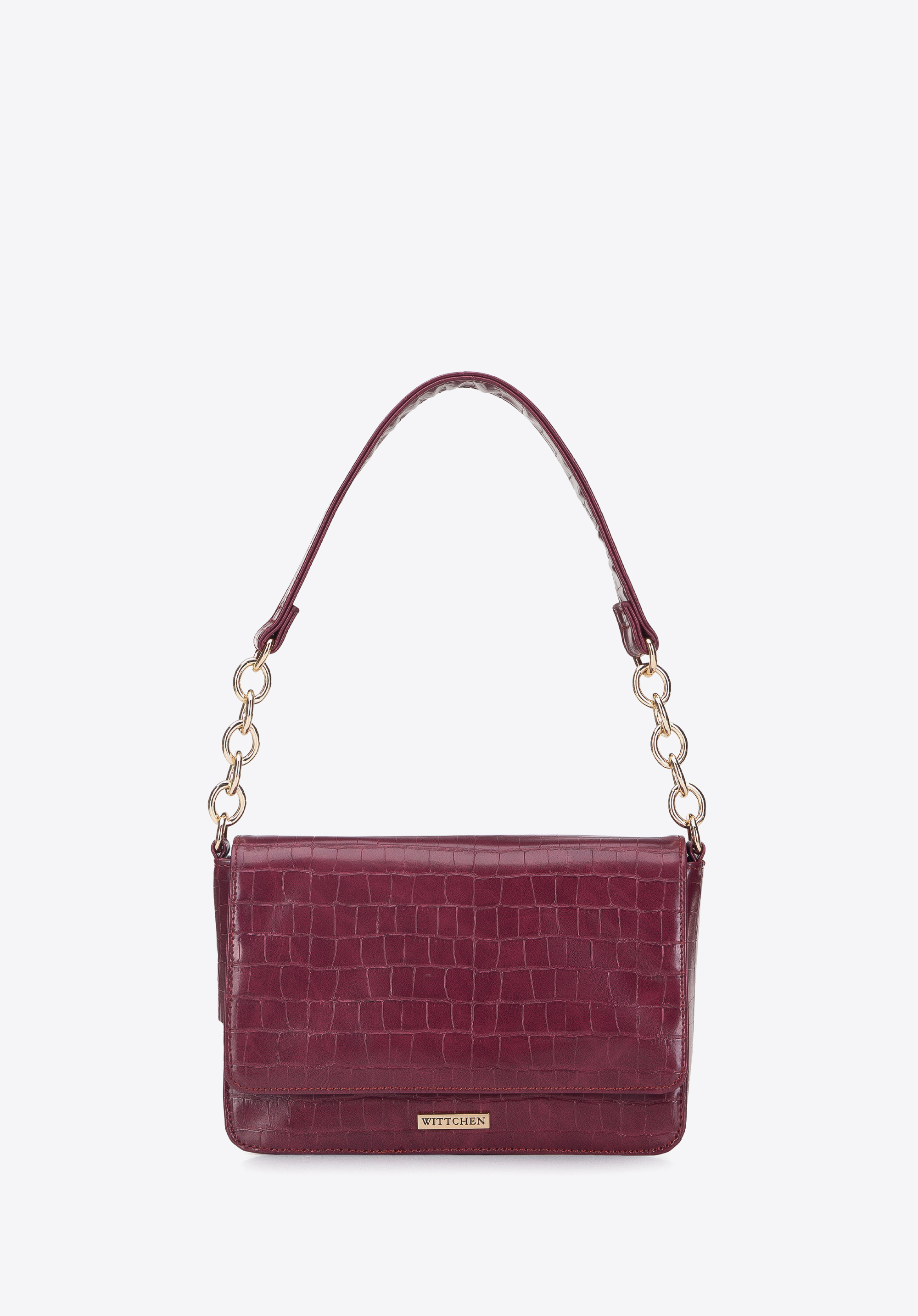 Damska torebka z ekoskóry o fakturze croco