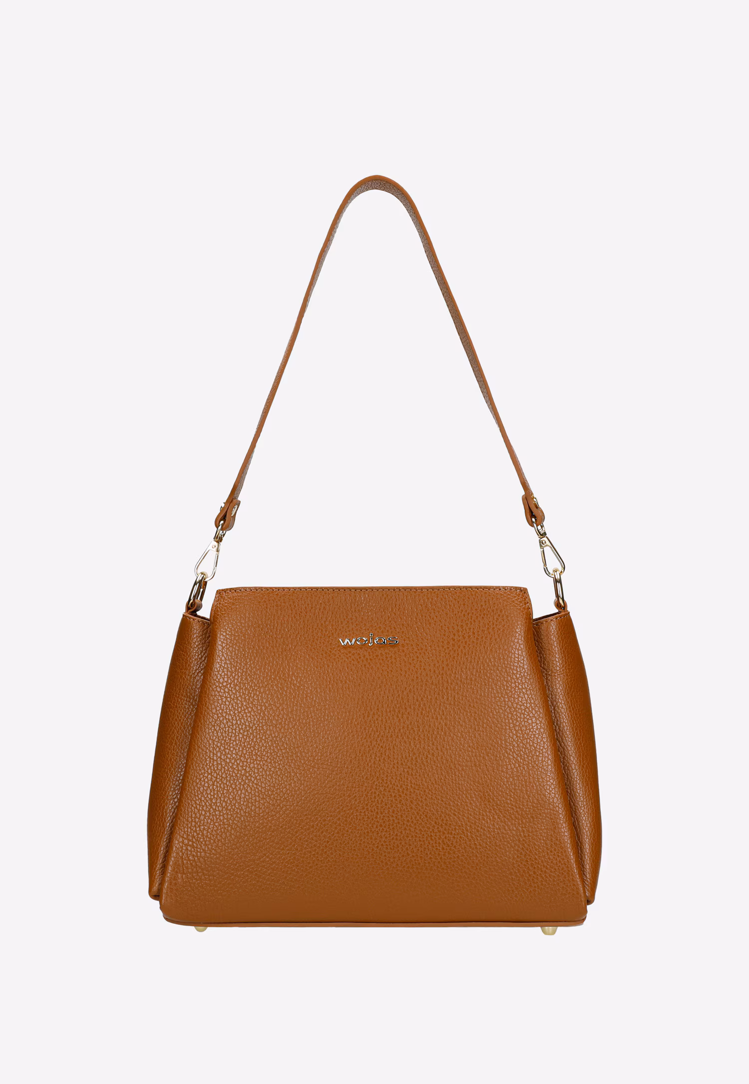 Skórzany jasnobrązowy kuferek damski