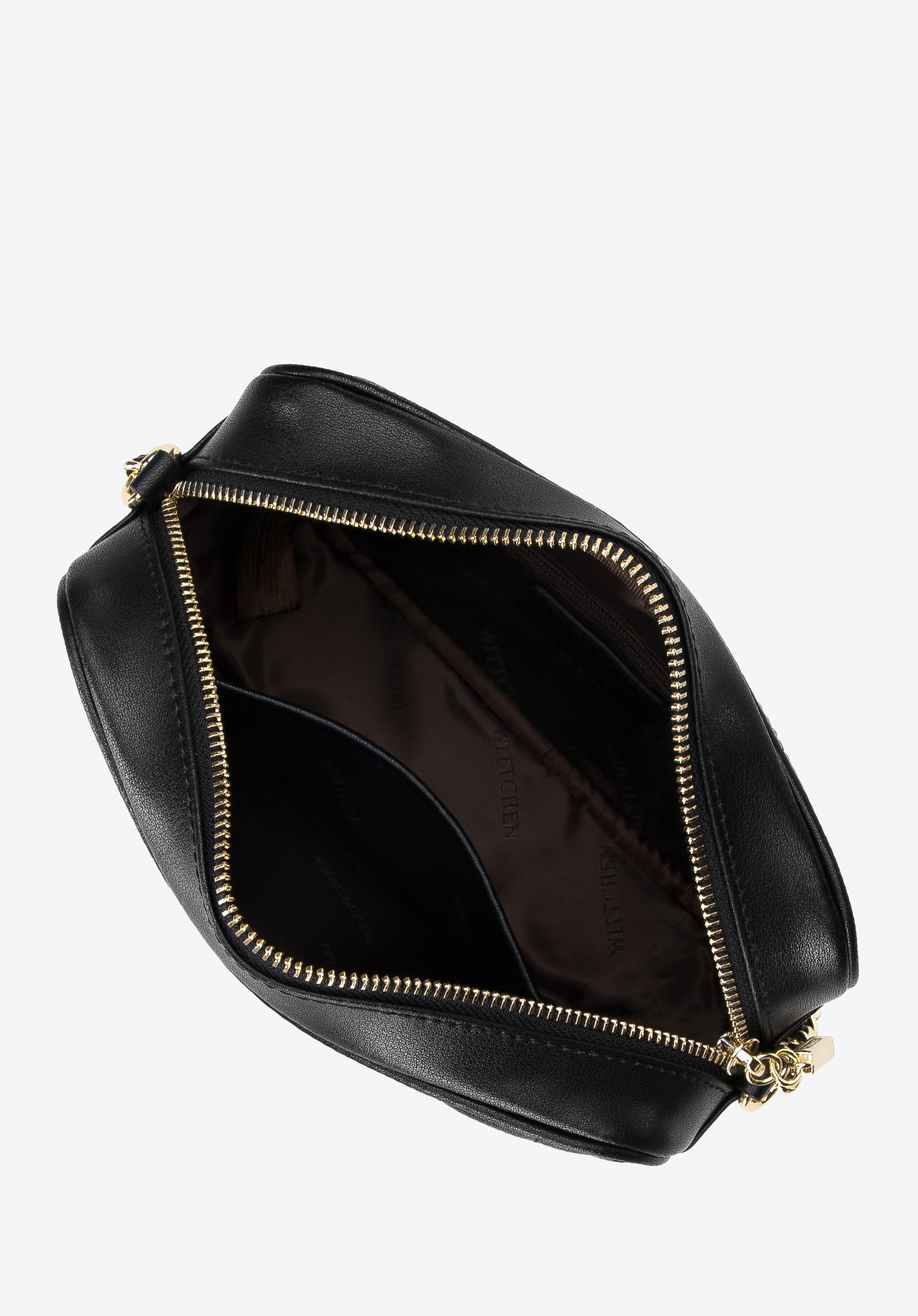 Damska listonoszka skórzana pikowana na łańcuszku