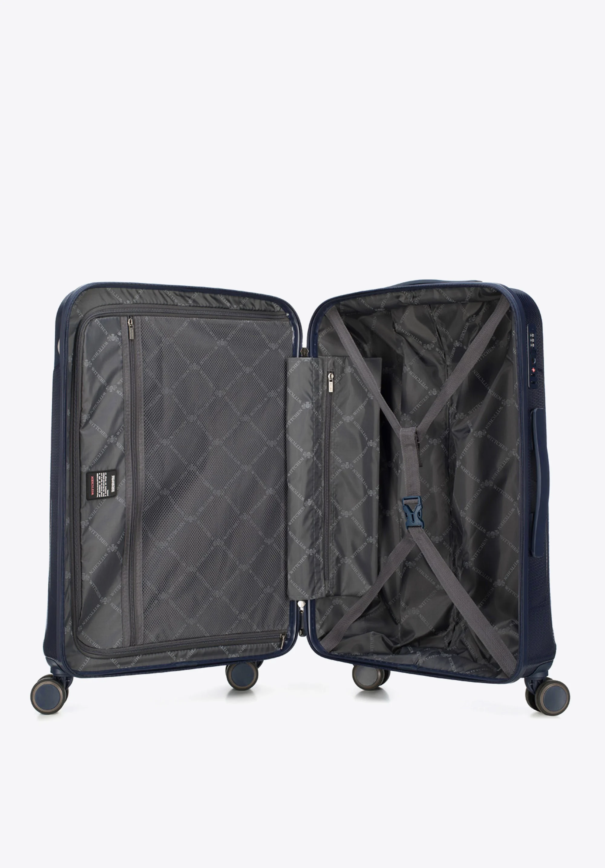 Walizka kabinowa z polikarbonu geometryczna