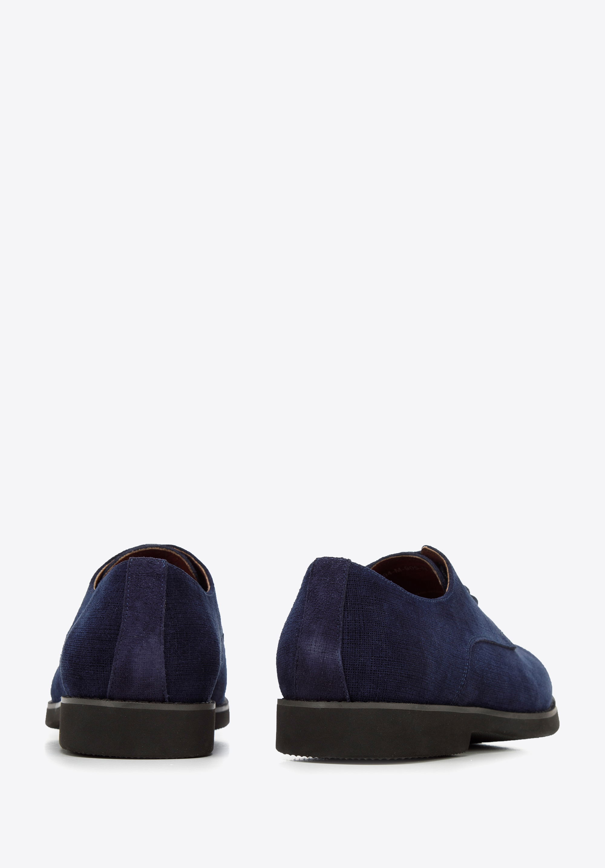 Męskie buty derby z tłoczonego zamszu