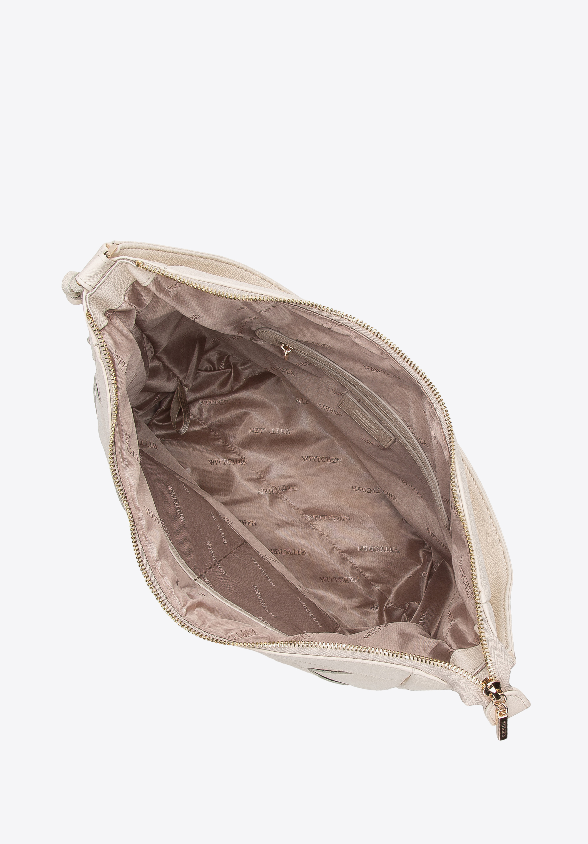 Torebka worek skórzana z plecionką