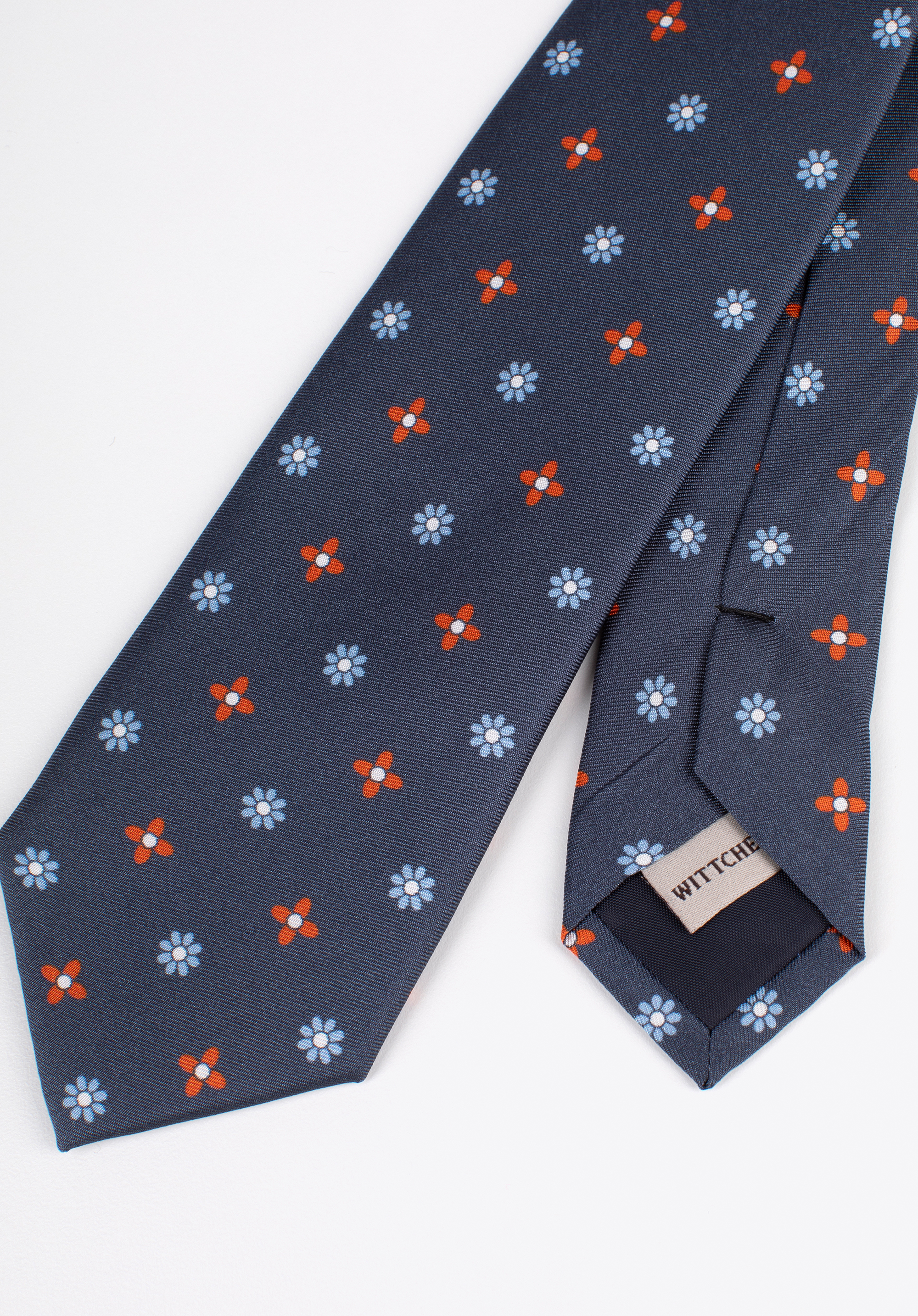 Krawat jedwabny wzorzysty