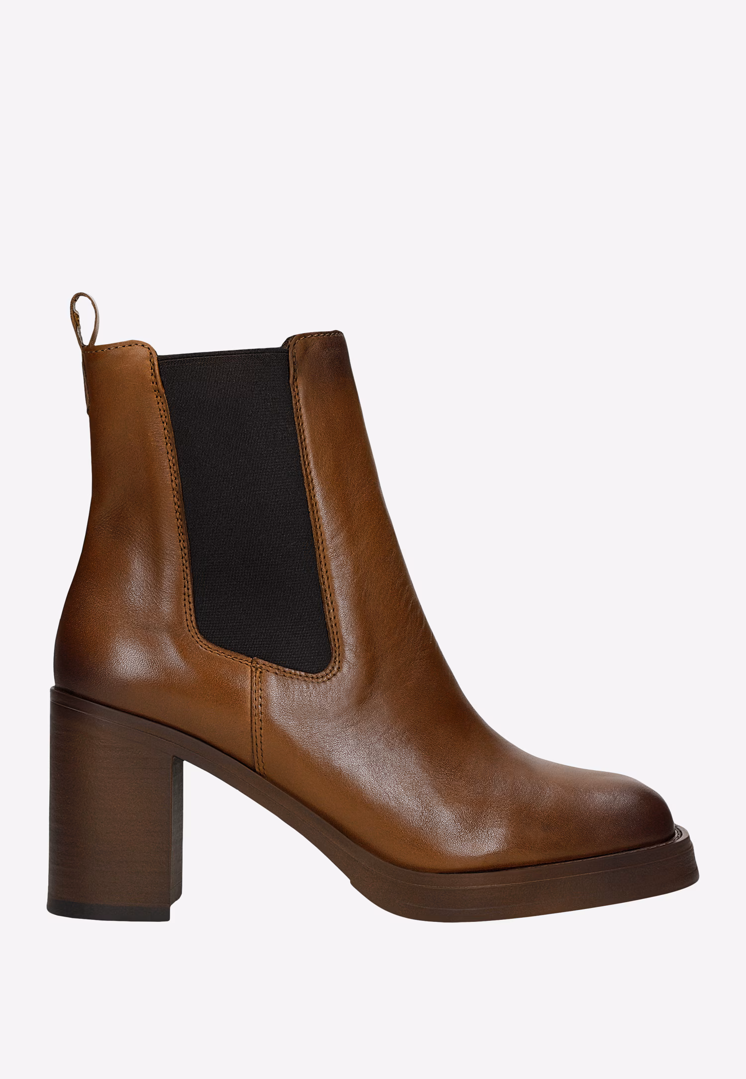 Czarne klasyczne botki na obcasie