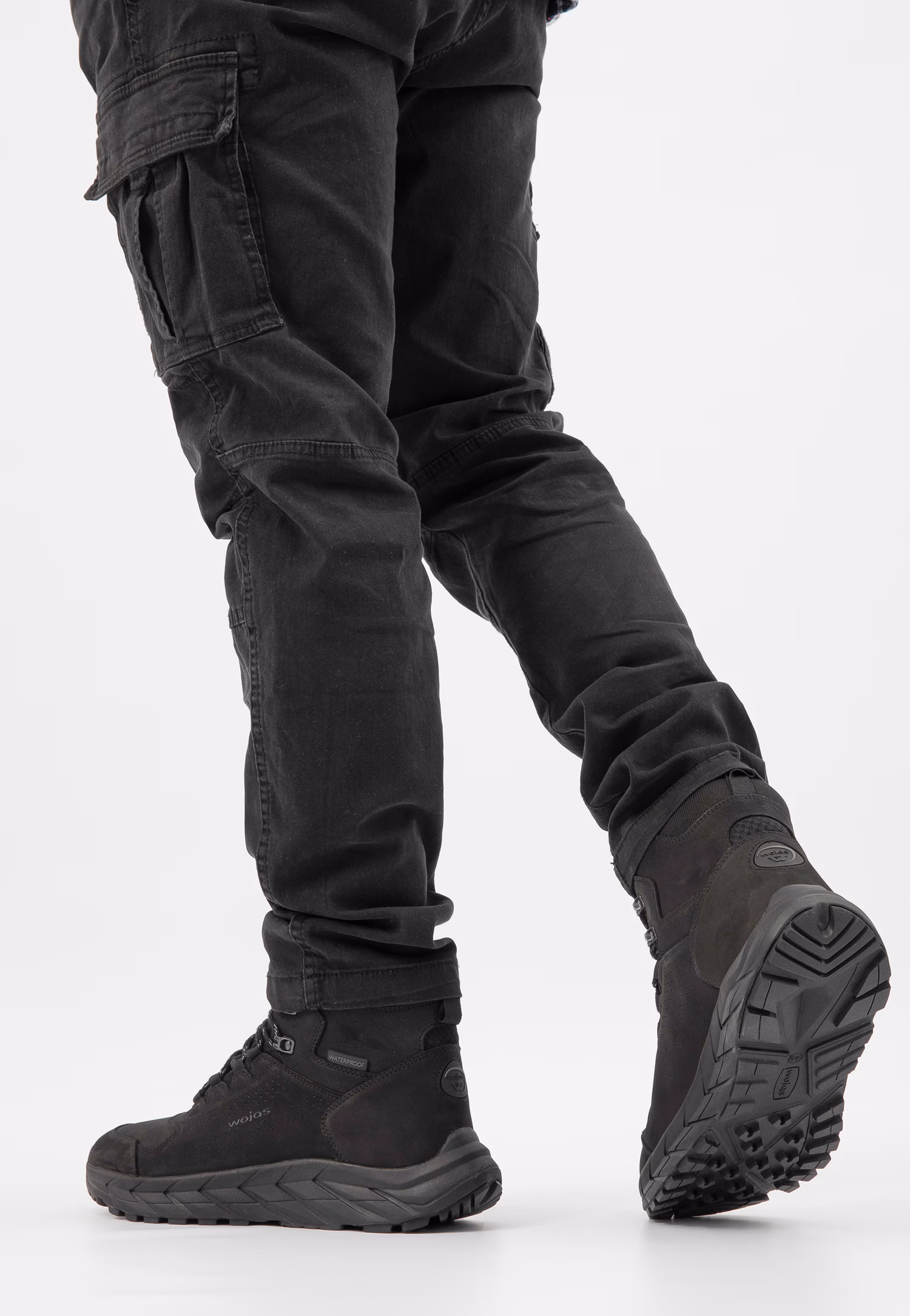 Wodoodporne wysokie trekkingi męskie z nubuku