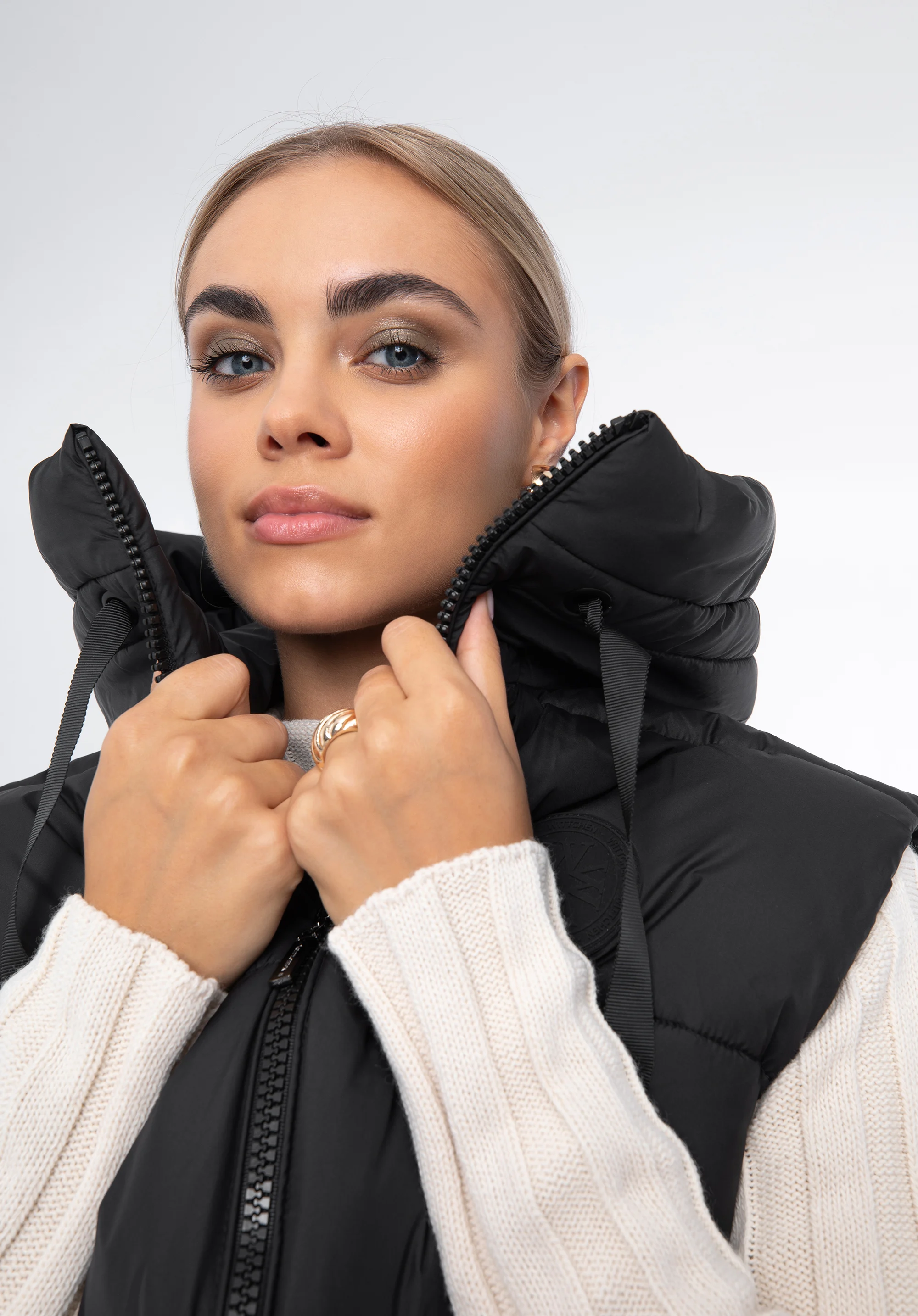 Damska kamizelka oversizowa pikowana